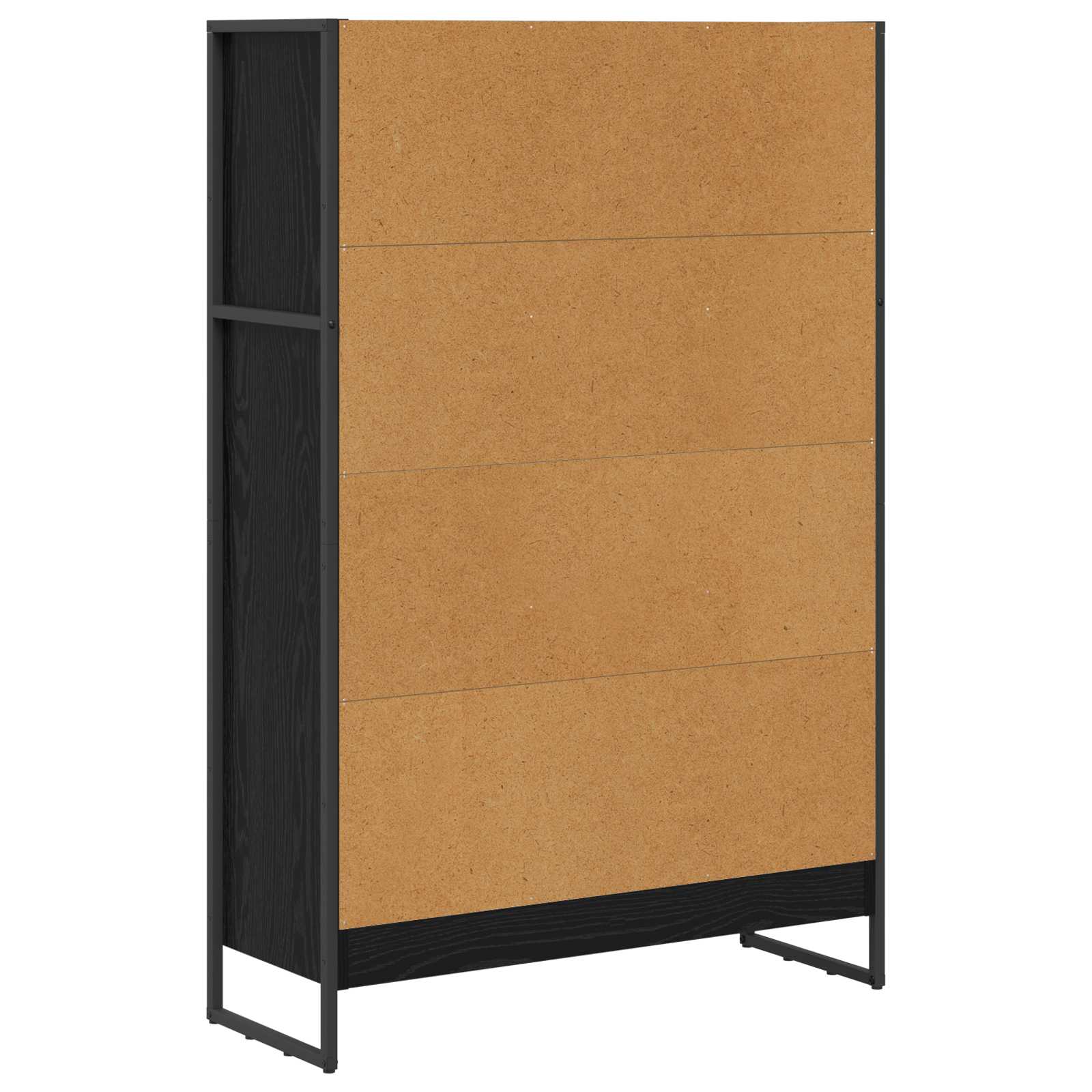 Bücherregal 80 x 30 x 121 cm Holzwerkstoff Schwarz Eichen-Optik