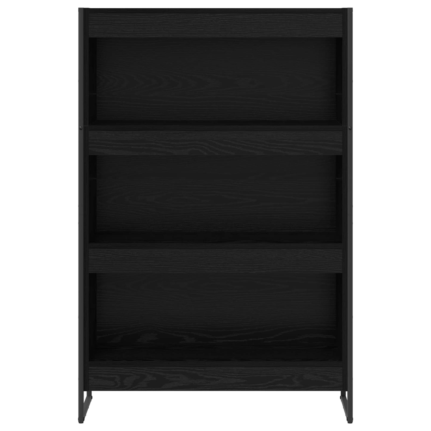 Bücherregal 80 x 30 x 121 cm Holzwerkstoff Schwarz Eichen-Optik