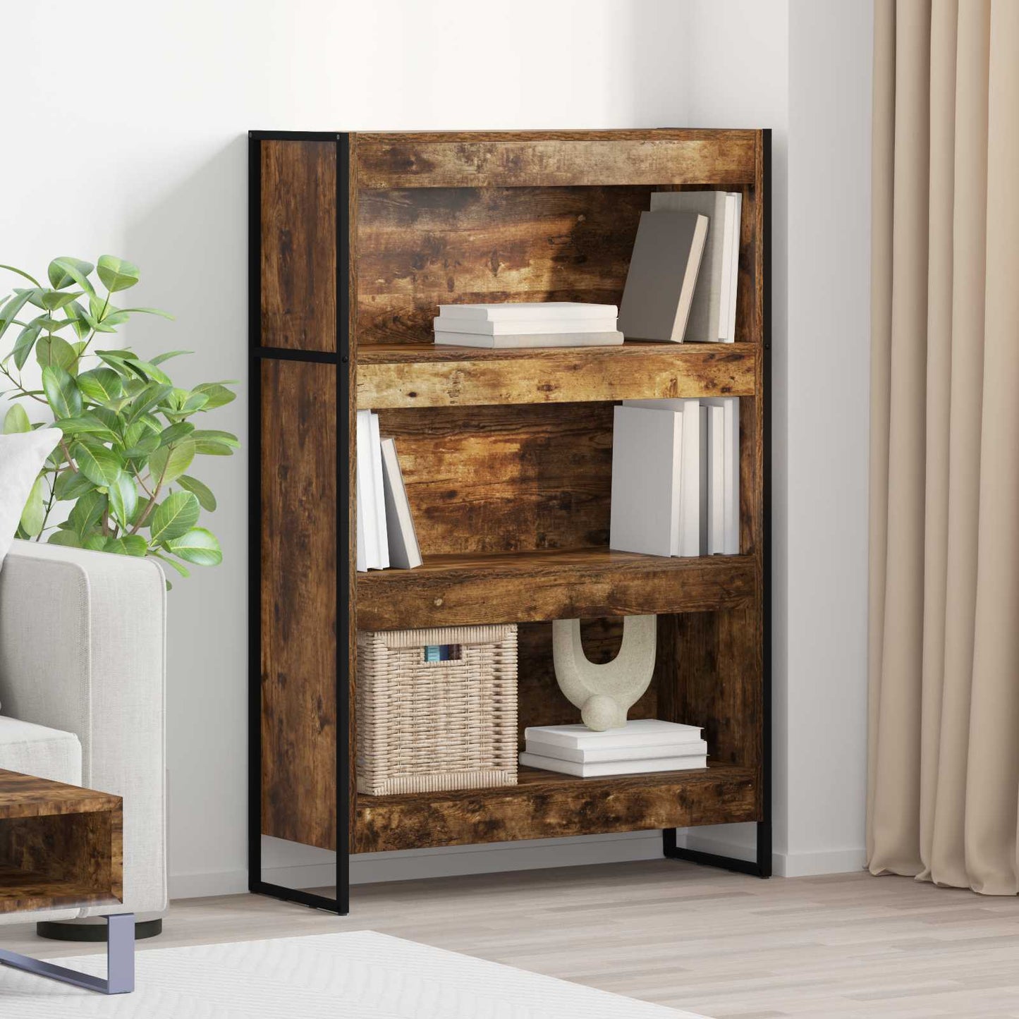 Bücherregal 80 x 30 x 121 cm Holzwerkstoff Raucharbe