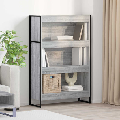 Bücherregal 80 x 30 x 121 cm Holzwerkstoff Graues Sonoma