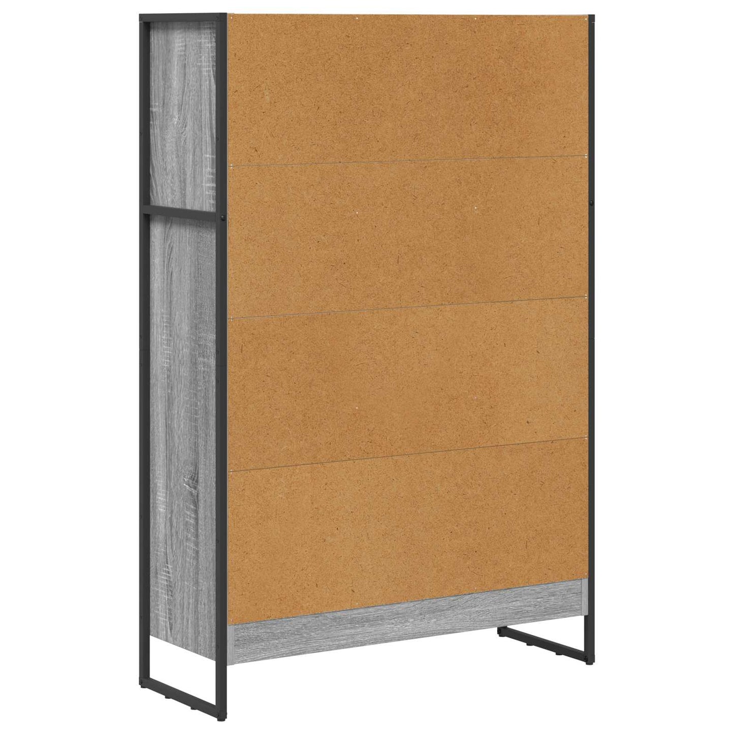Bücherregal 80 x 30 x 121 cm Holzwerkstoff Graues Sonoma