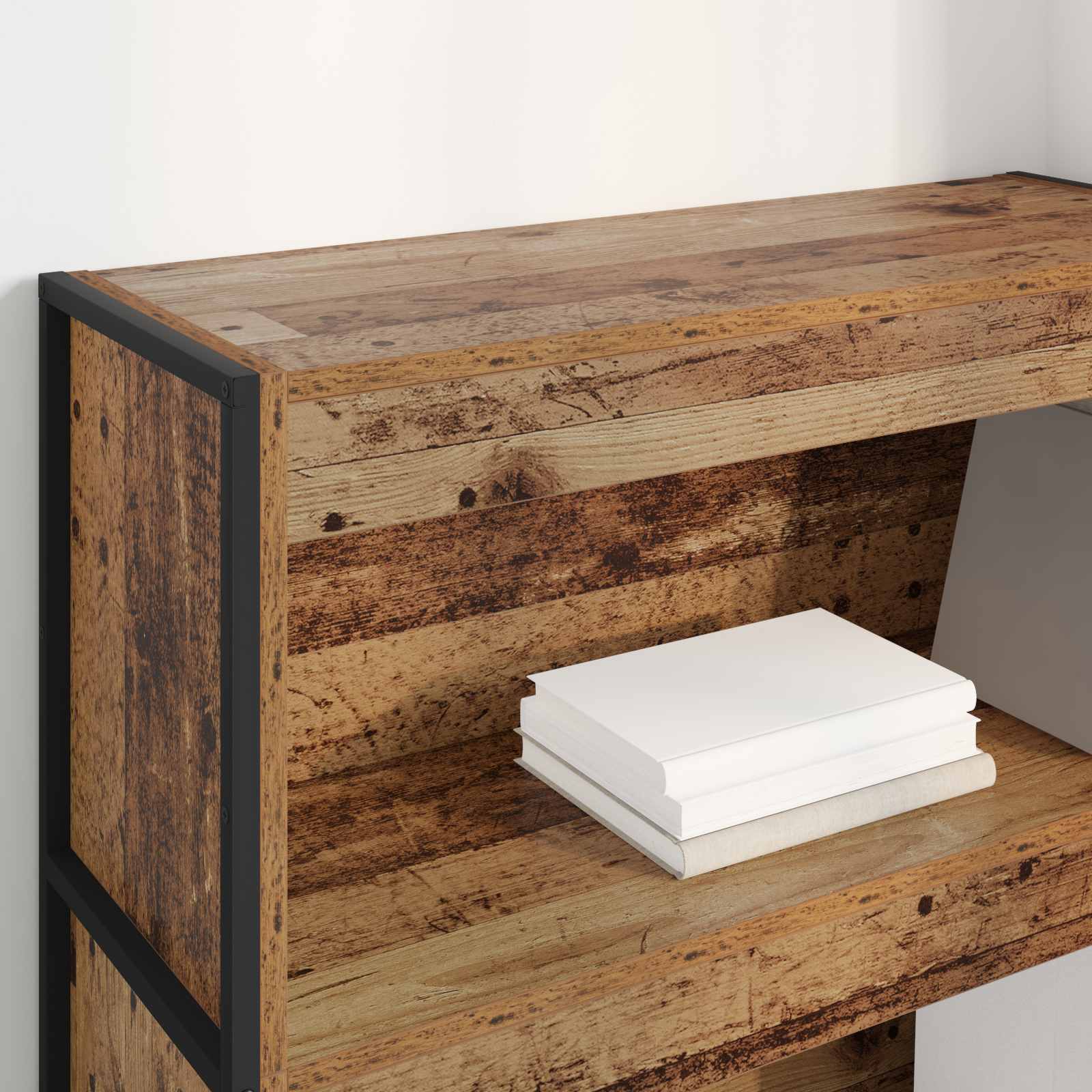 Bücherregal 80 x 30 x 121 cm Holzwerkstoff Altholz