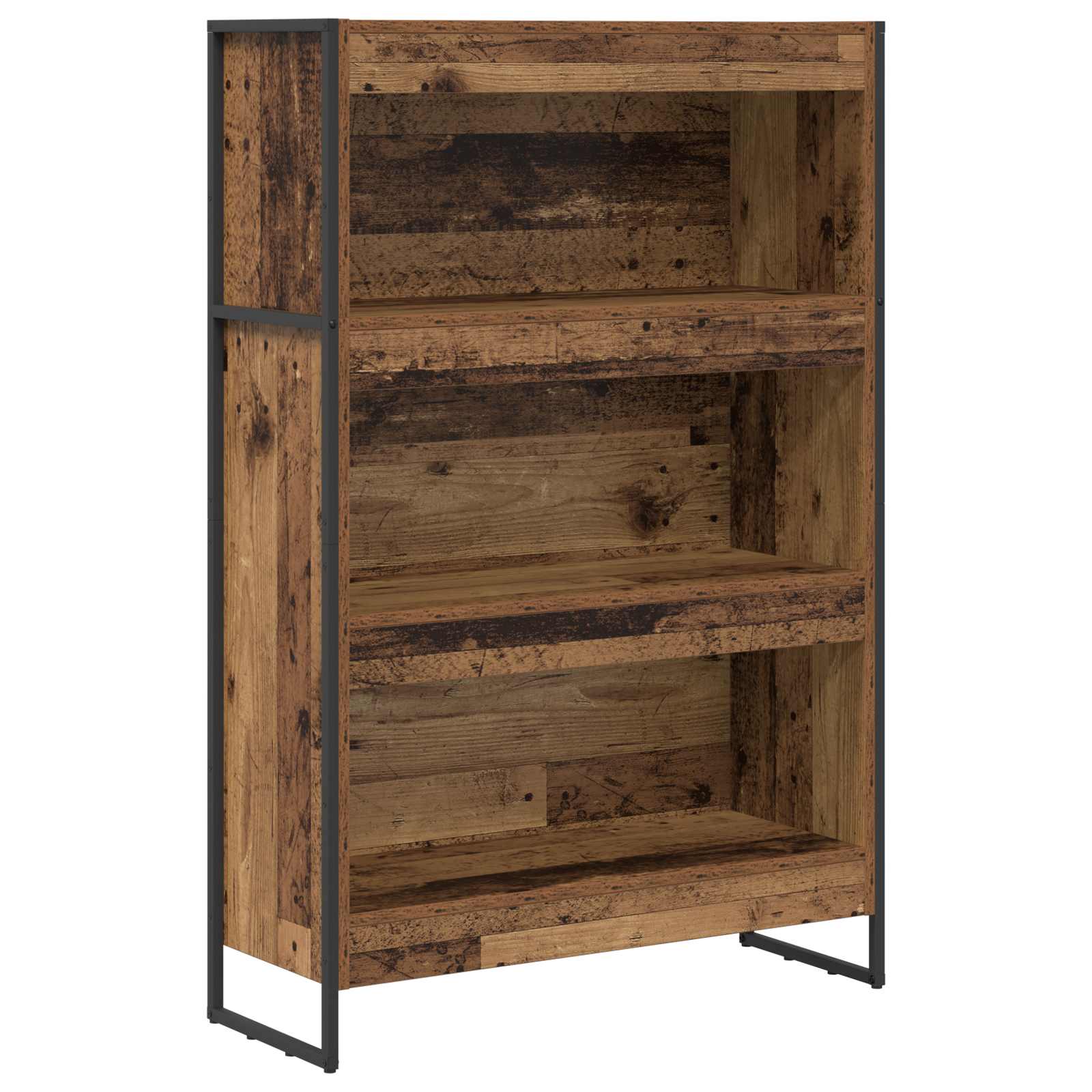 Bücherregal 80 x 30 x 121 cm Holzwerkstoff Altholz