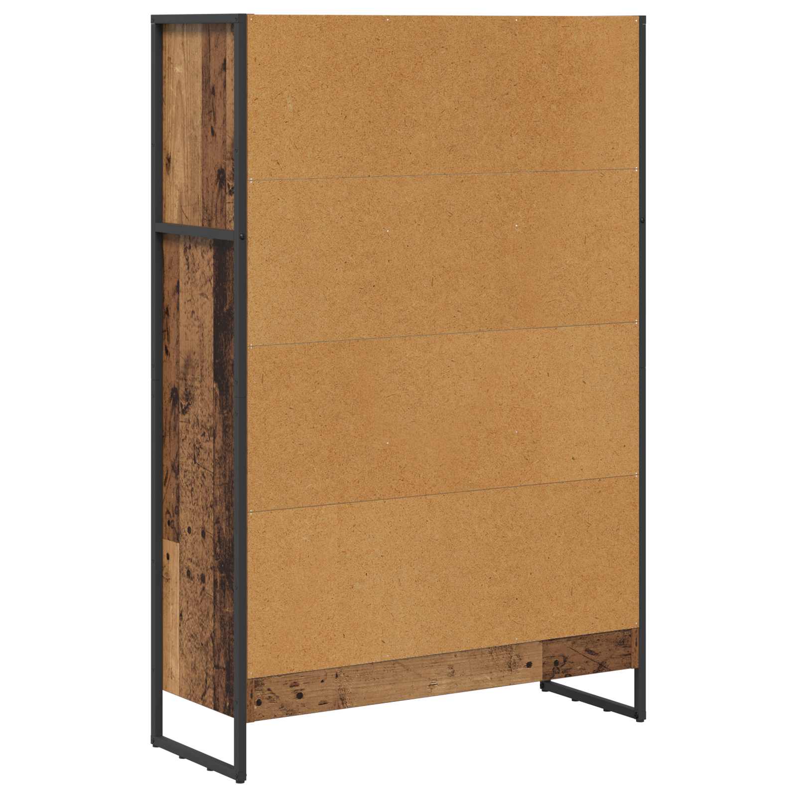 Bücherregal 80 x 30 x 121 cm Holzwerkstoff Altholz