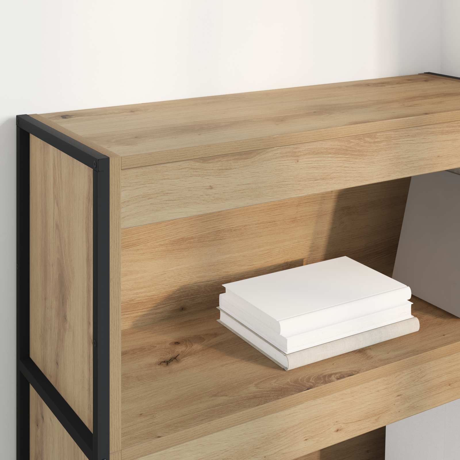 Bücherregal 80 x 30 x 121 cm Holzwerkstoff Kunsthandwerk Eiche