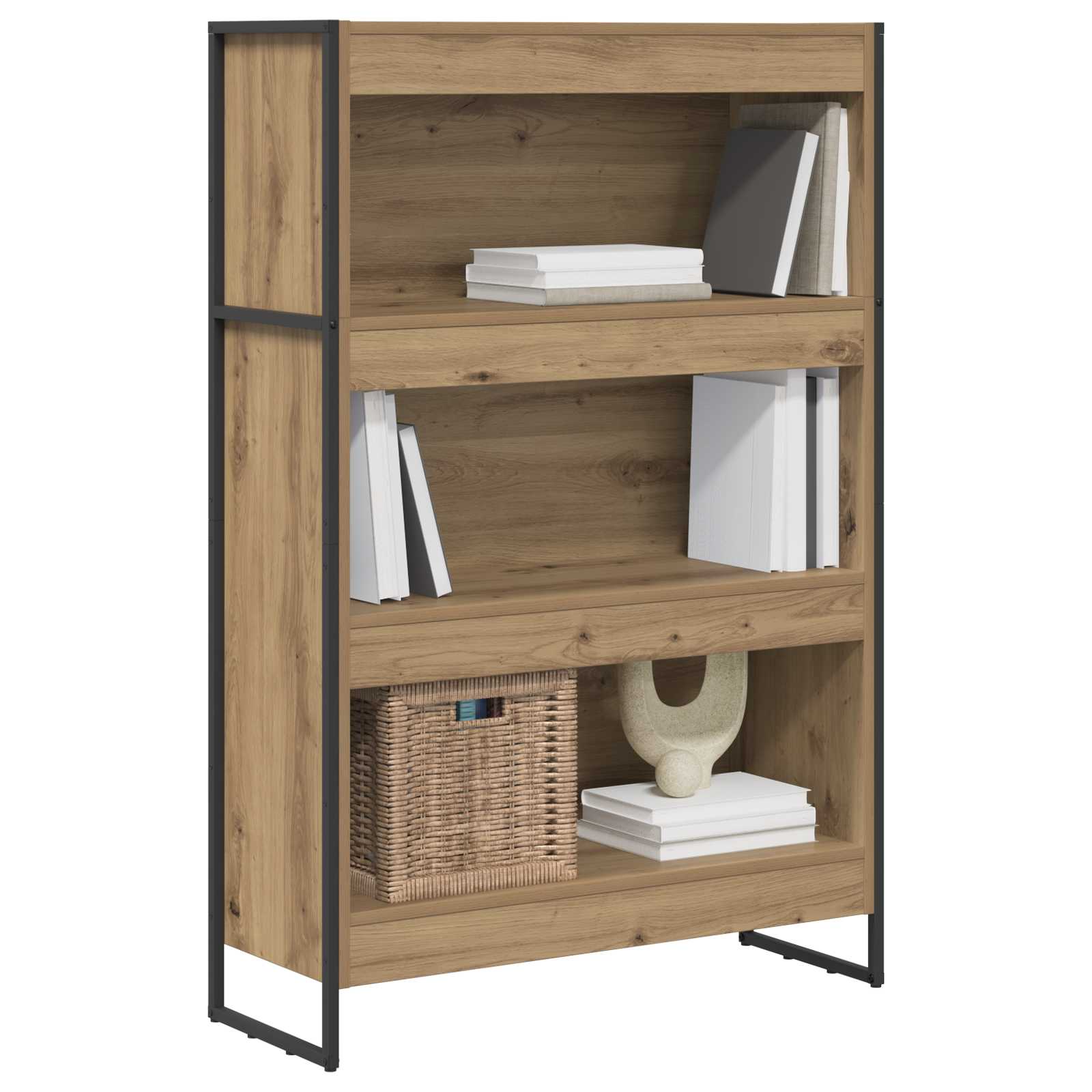 Bücherregal 80 x 30 x 121 cm Holzwerkstoff Kunsthandwerk Eiche