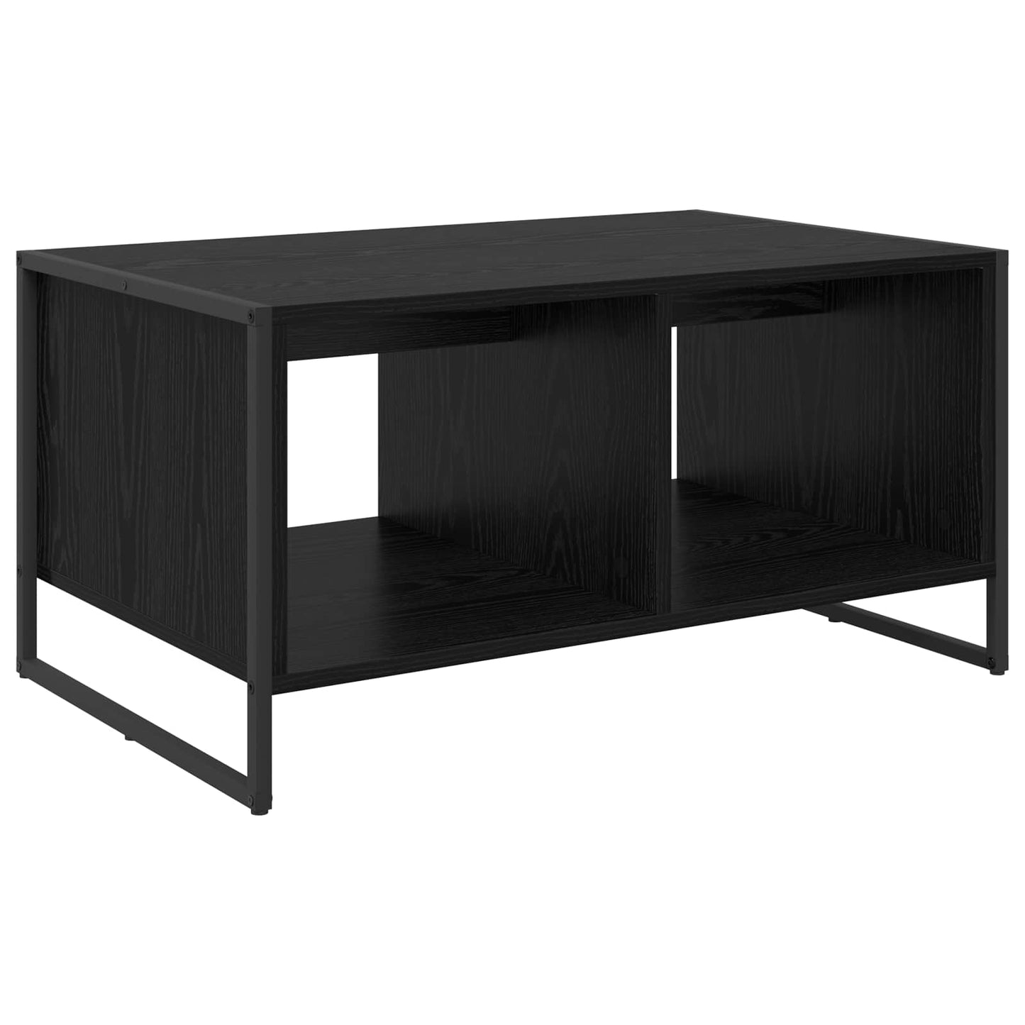 Couchtisch Schwarz Eichen-Optik 80 x 50 x 40 cm Holzwerkstoff