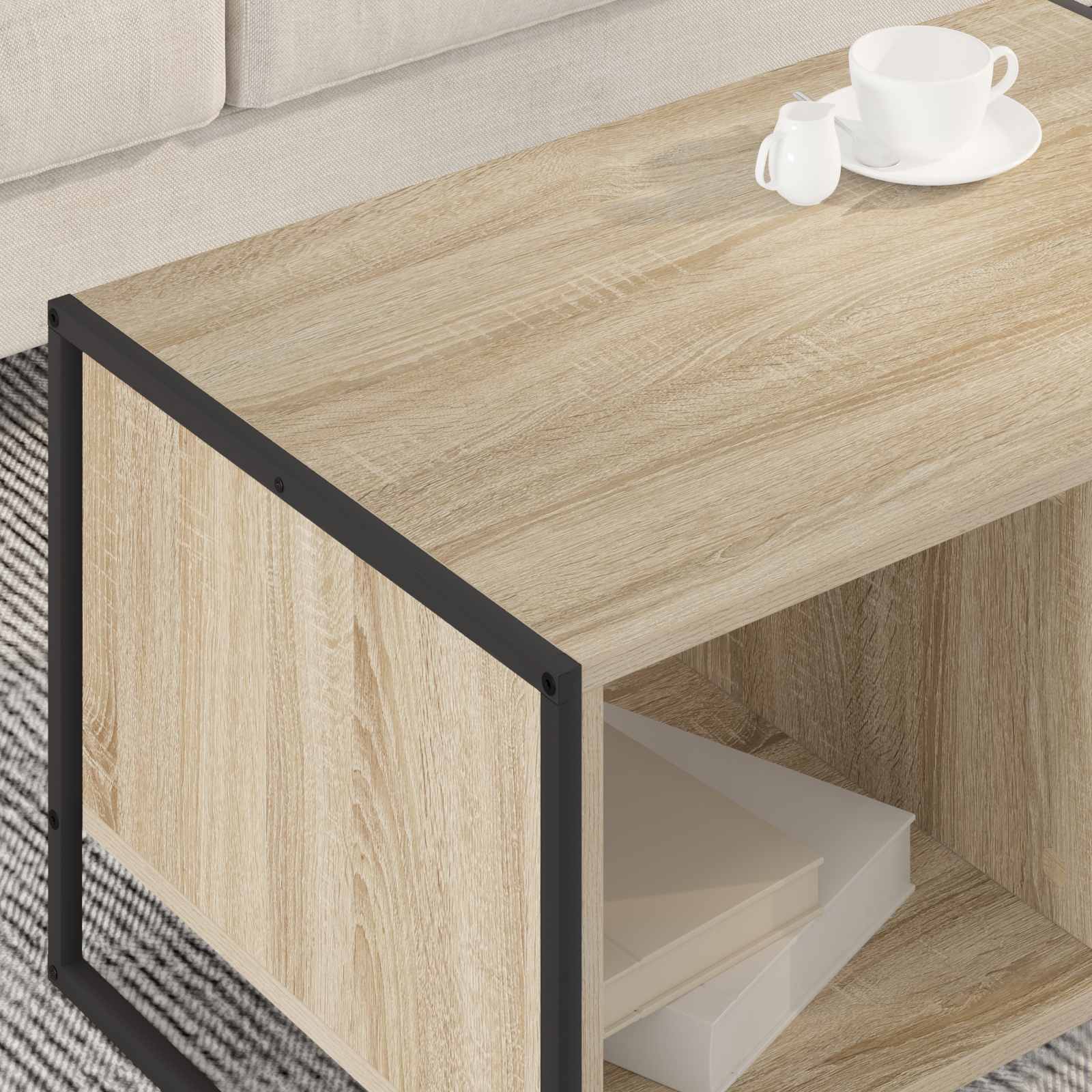 Couchtisch Sonoma 80 x 50 x 40 cm Holzwerkstoff