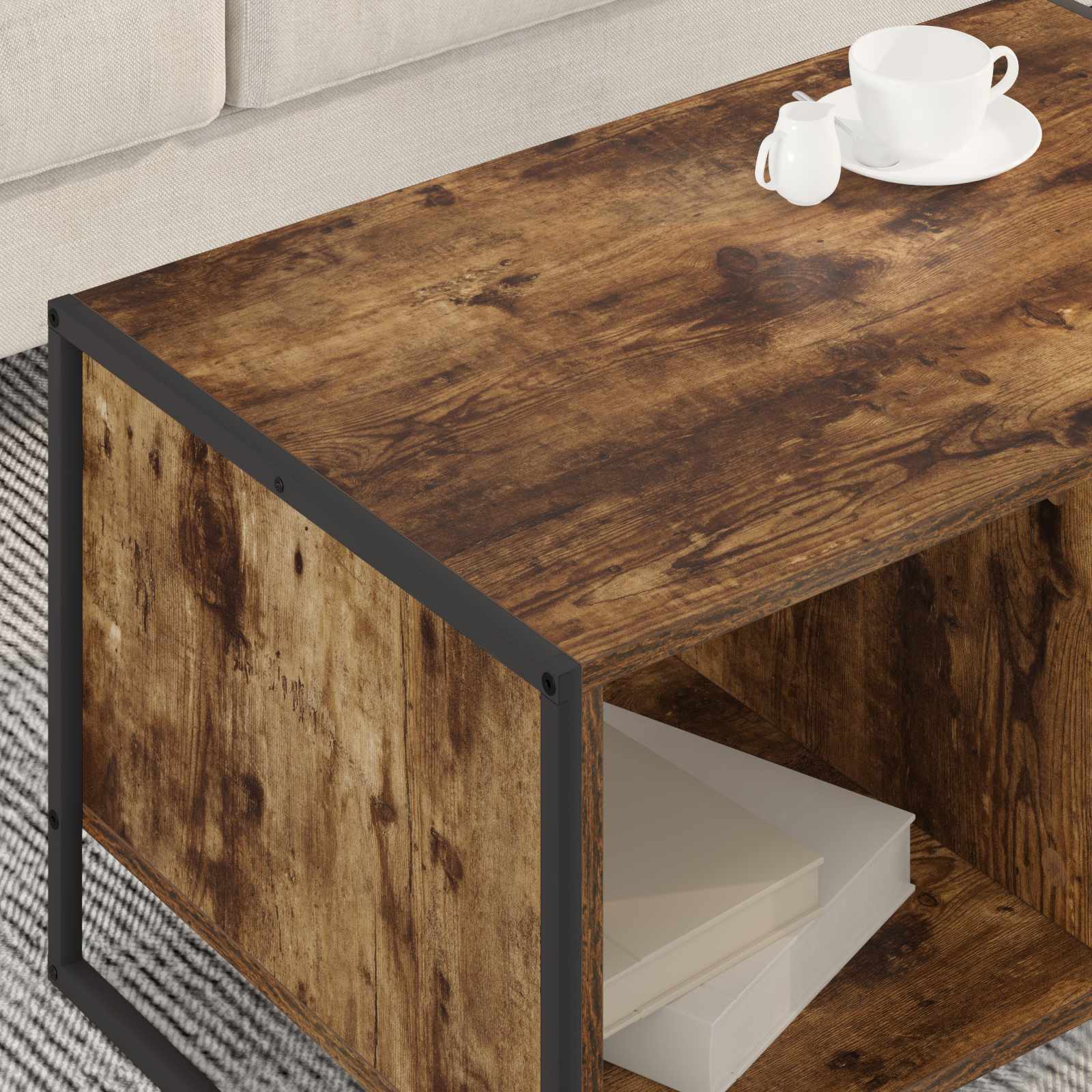 Couchtisch Raucharbe 80 x 50 x 40 cm Holzwerkstoff