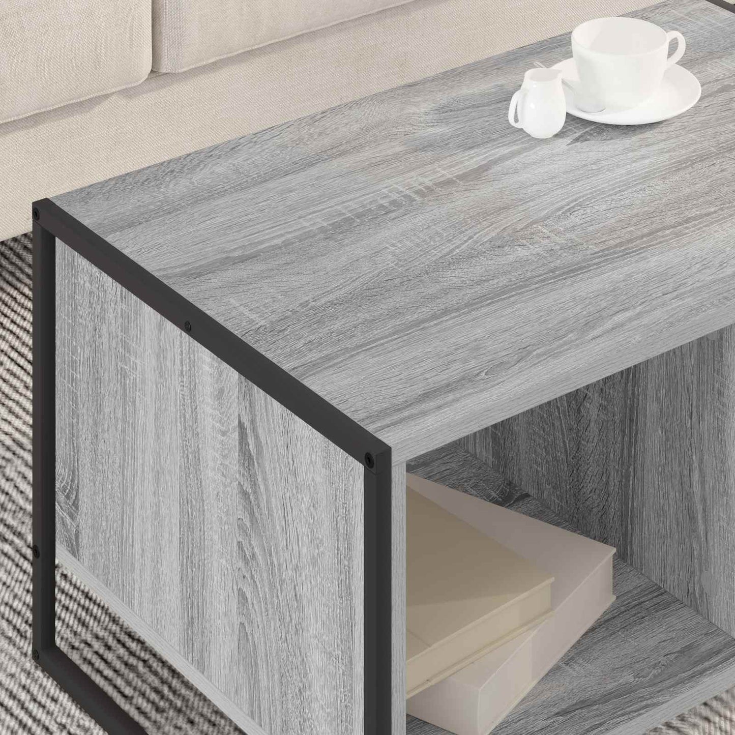Couchtisch Graues Sonoma 80 x 50 x 40 cm Holzwerkstoff