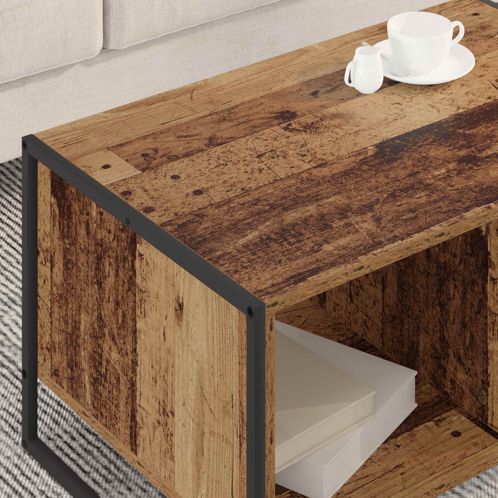 Couchtisch Altholz 80 x 50 x 40 cm Holzwerkstoff