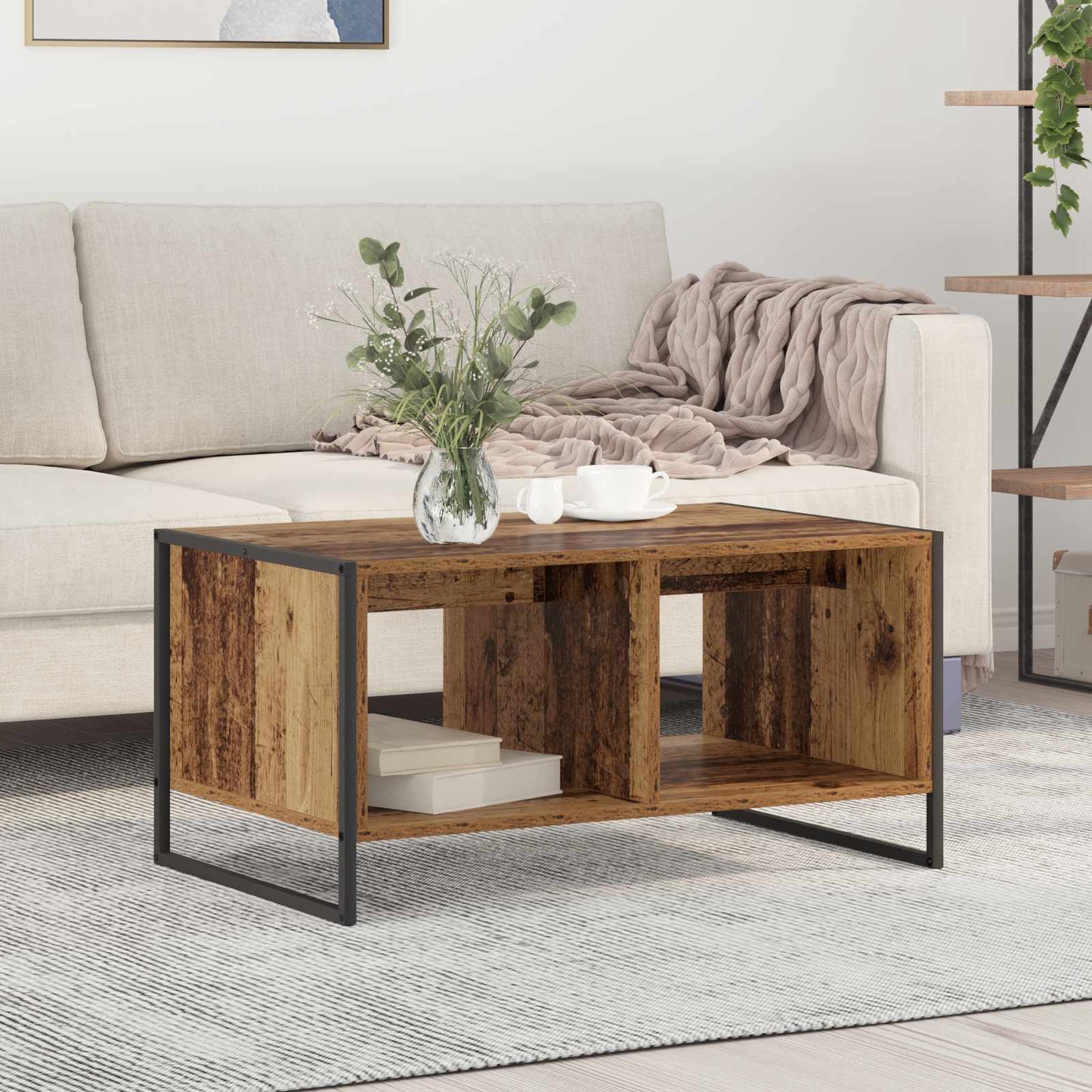 Couchtisch Altholz 80 x 50 x 40 cm Holzwerkstoff