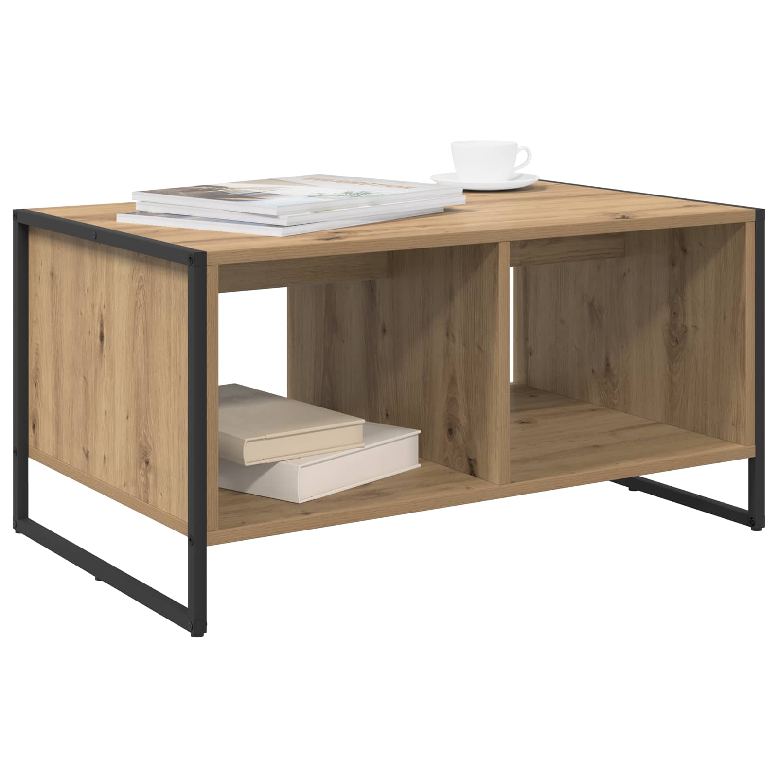 Couchtisch Kunsthandwerk Eiche 80 x 50 x 40 cm Holzwerkstoff