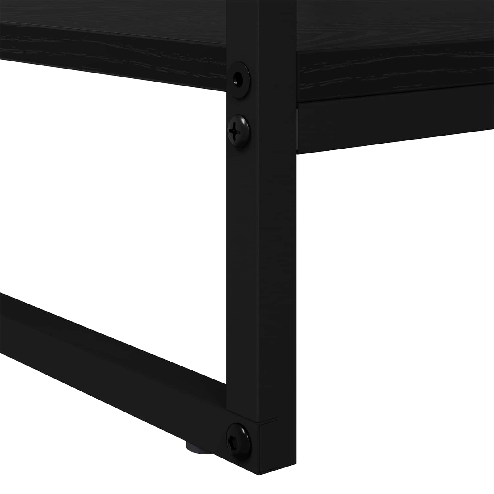 Couchtisch Schwarz Eichen-Optik 80 x 50 x 40 cm Holzwerkstoff