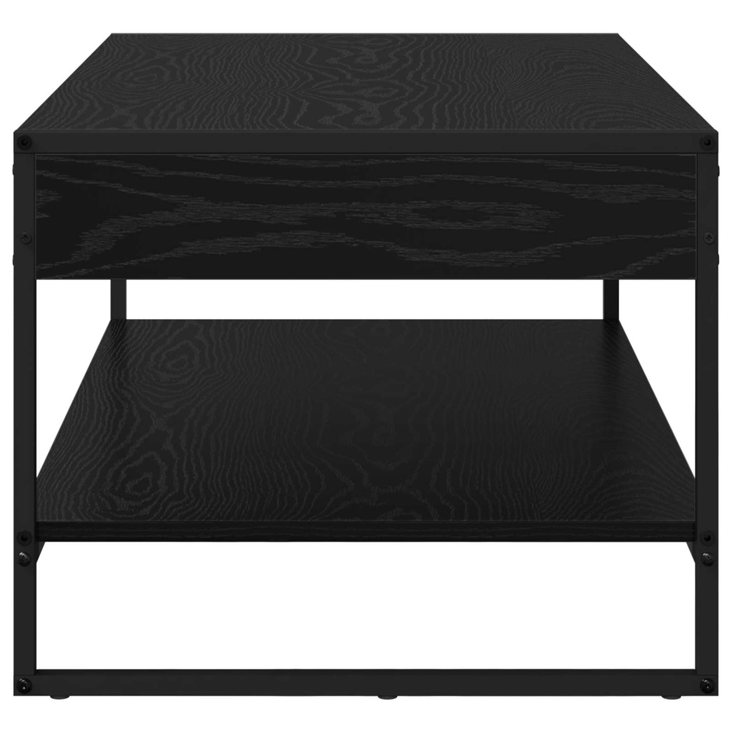 Couchtisch Schwarz Eichen-Optik 80 x 50 x 40 cm Holzwerkstoff