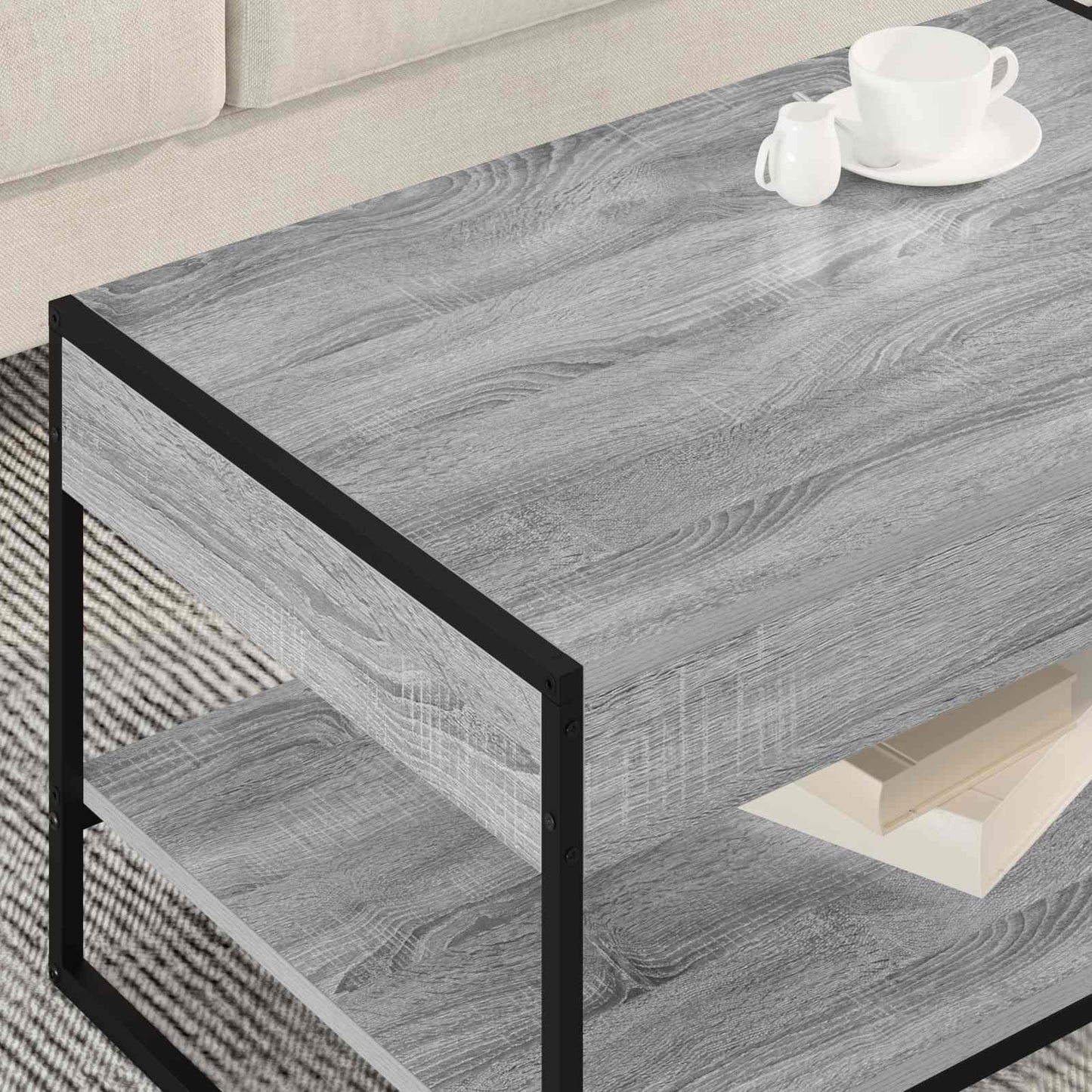 Couchtisch Graues Sonoma 80 x 50 x 40 cm Holzwerkstoff