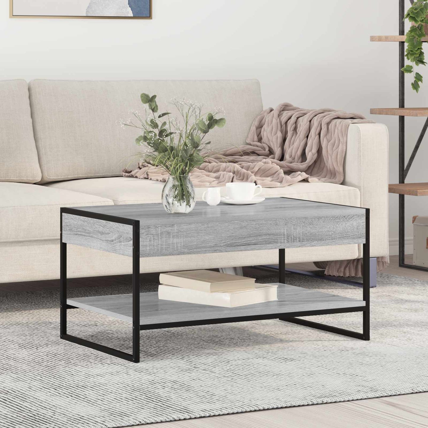 Couchtisch Graues Sonoma 80 x 50 x 40 cm Holzwerkstoff