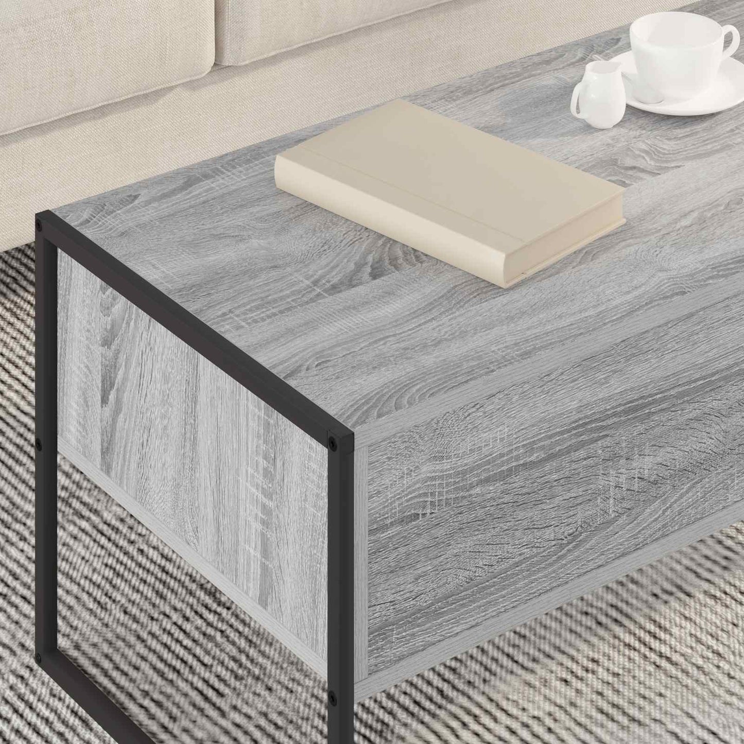 Couchtisch Sonoma-Grau 100 x 46 x 40 cm Holzwerkstoff