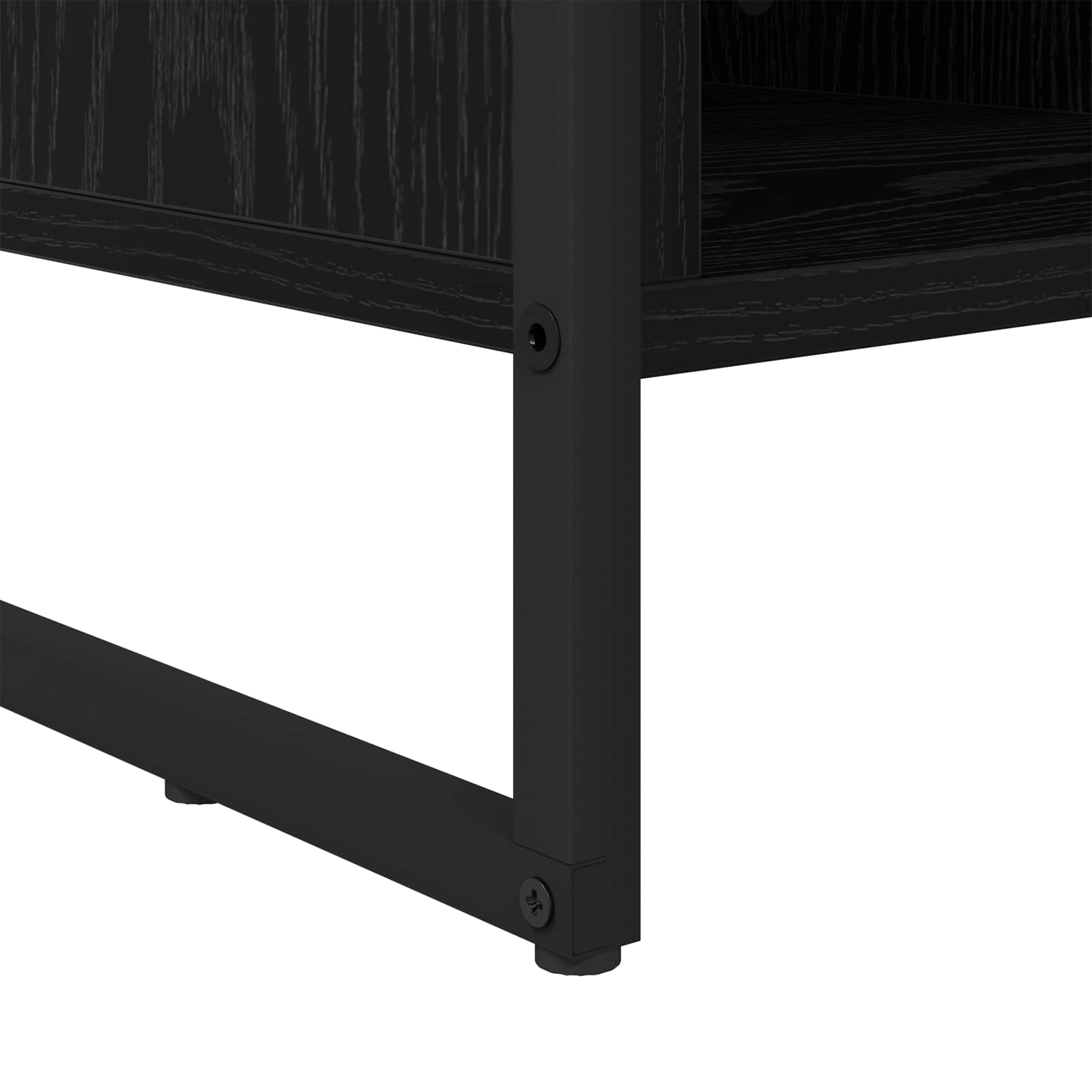 Schuhschrank 60 x 35 x 44 cm Holzwerkstoff Schwarz Eichen-Optik