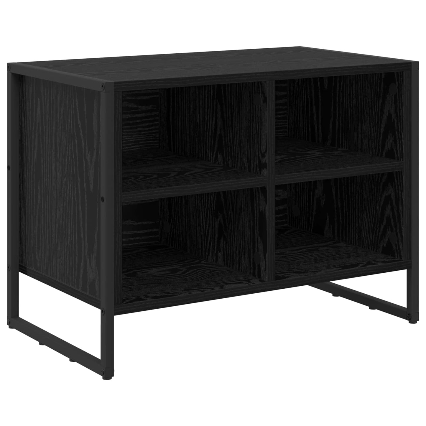Schuhschrank 60 x 35 x 44 cm Holzwerkstoff Schwarz Eichen-Optik