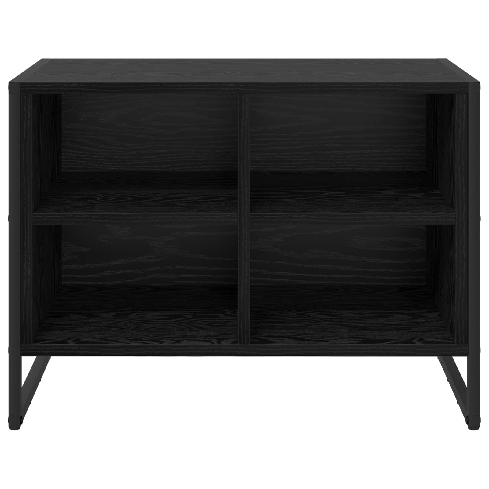 Schuhschrank 60 x 35 x 44 cm Holzwerkstoff Schwarz Eichen-Optik