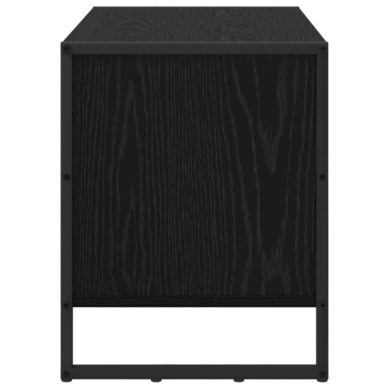 Schuhschrank 60 x 35 x 44 cm Holzwerkstoff Schwarz Eichen-Optik