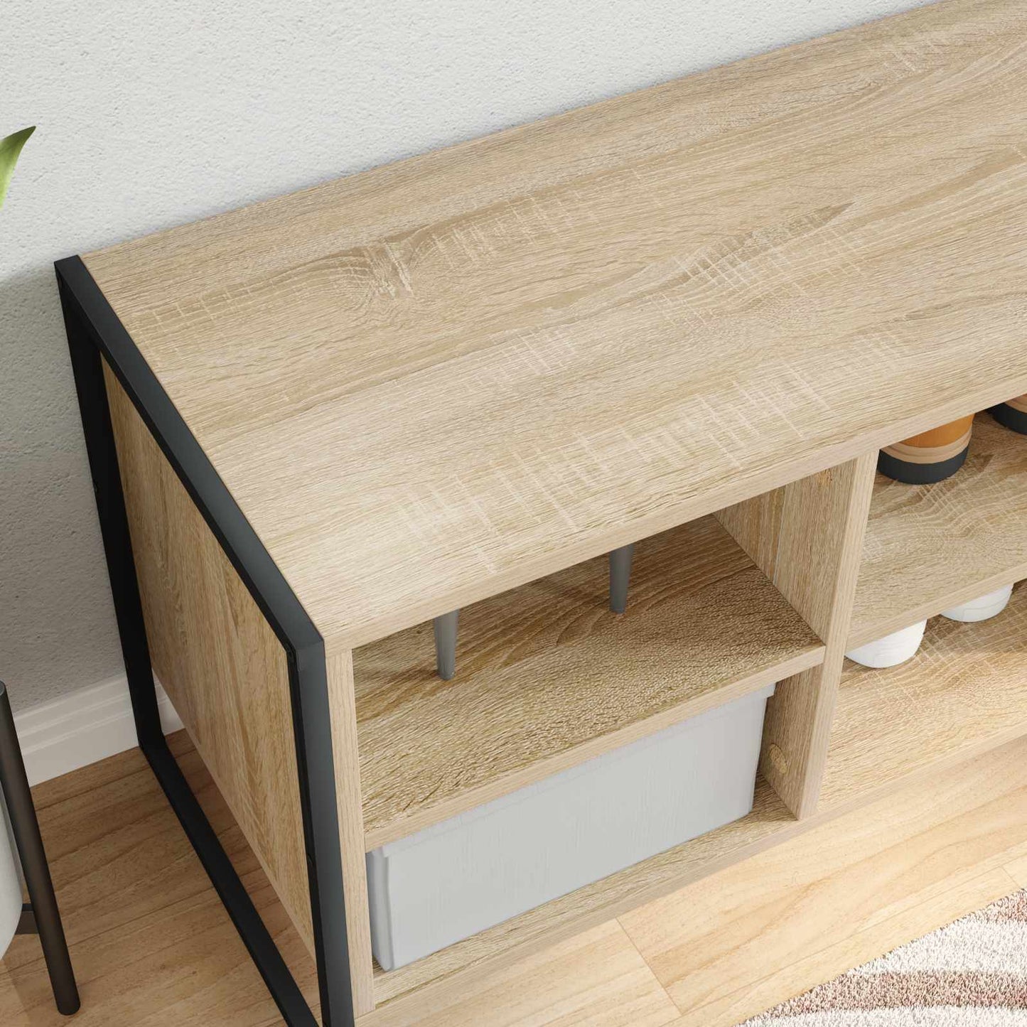 Schuhschrank 60 x 35 x 44 cm Holzwerkstoff Sonoma