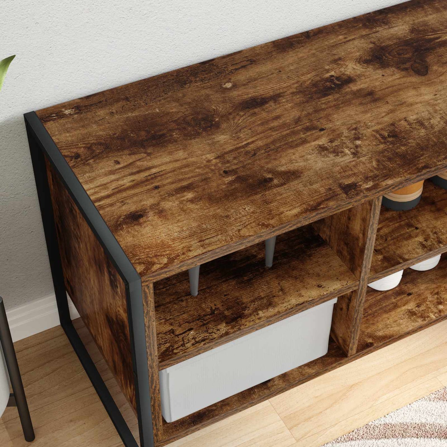 Schuhschrank 60 x 35 x 44 cm Holzwerkstoff Raucharbe