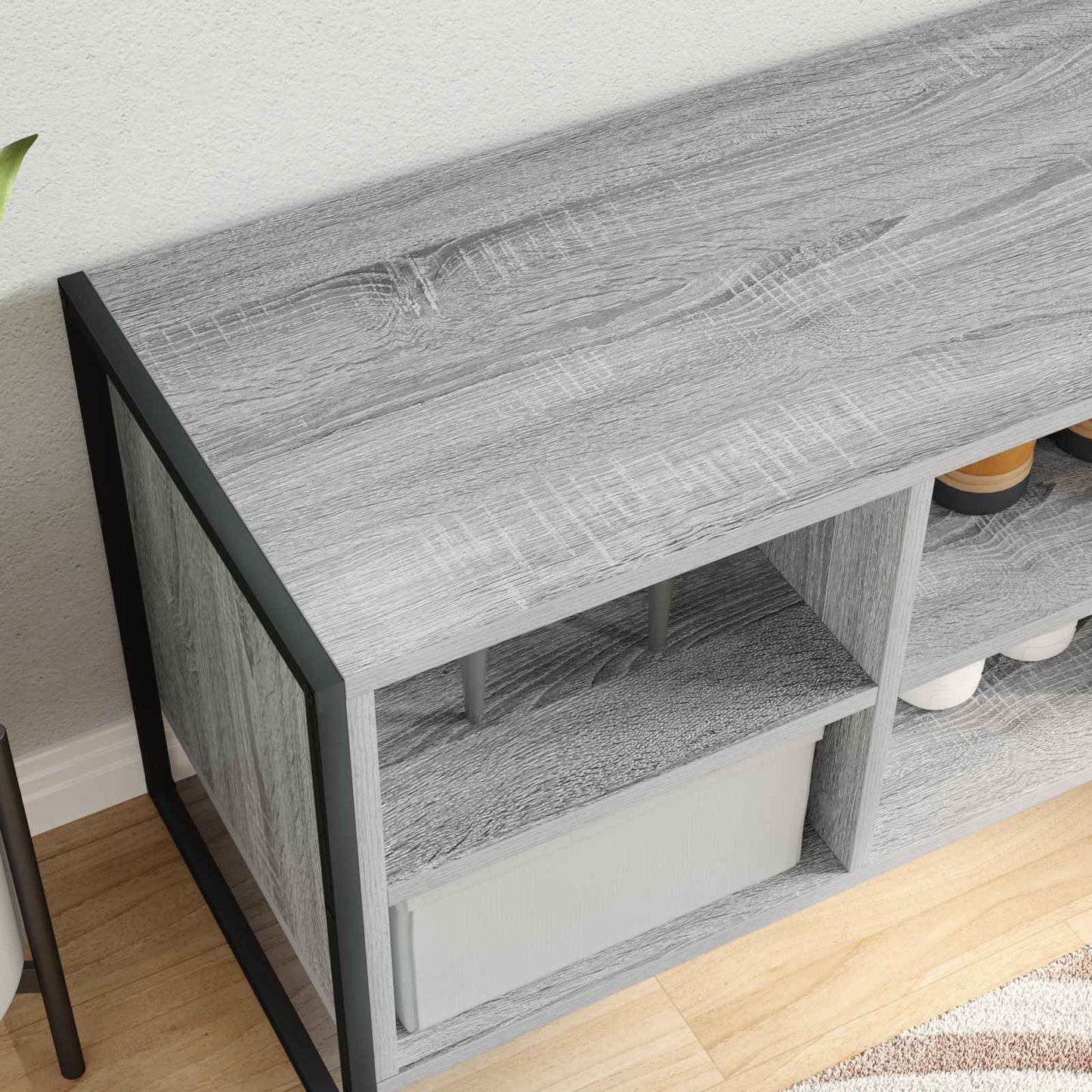 Schuhschrank 60 x 35 x 44 cm Holzwerkstoff Graues Sonoma