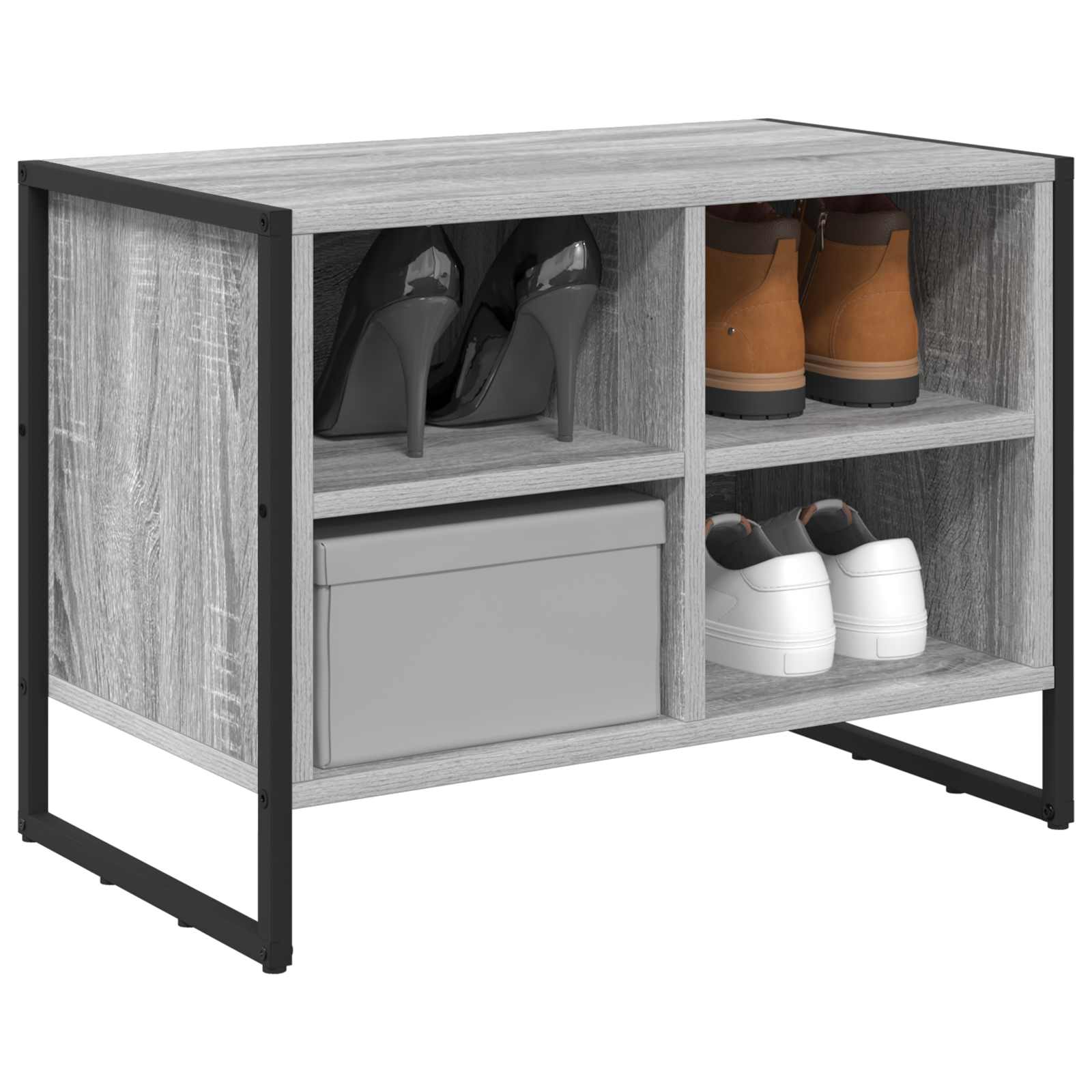Schuhschrank 60 x 35 x 44 cm Holzwerkstoff Graues Sonoma