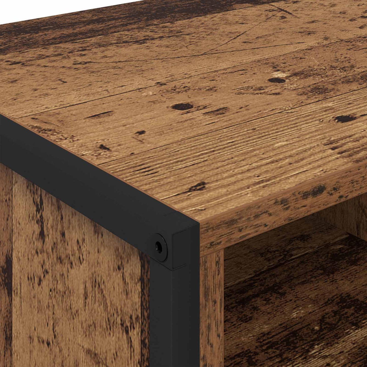 Schuhschrank 60 x 35 x 44 cm Holzwerkstoff Altholz