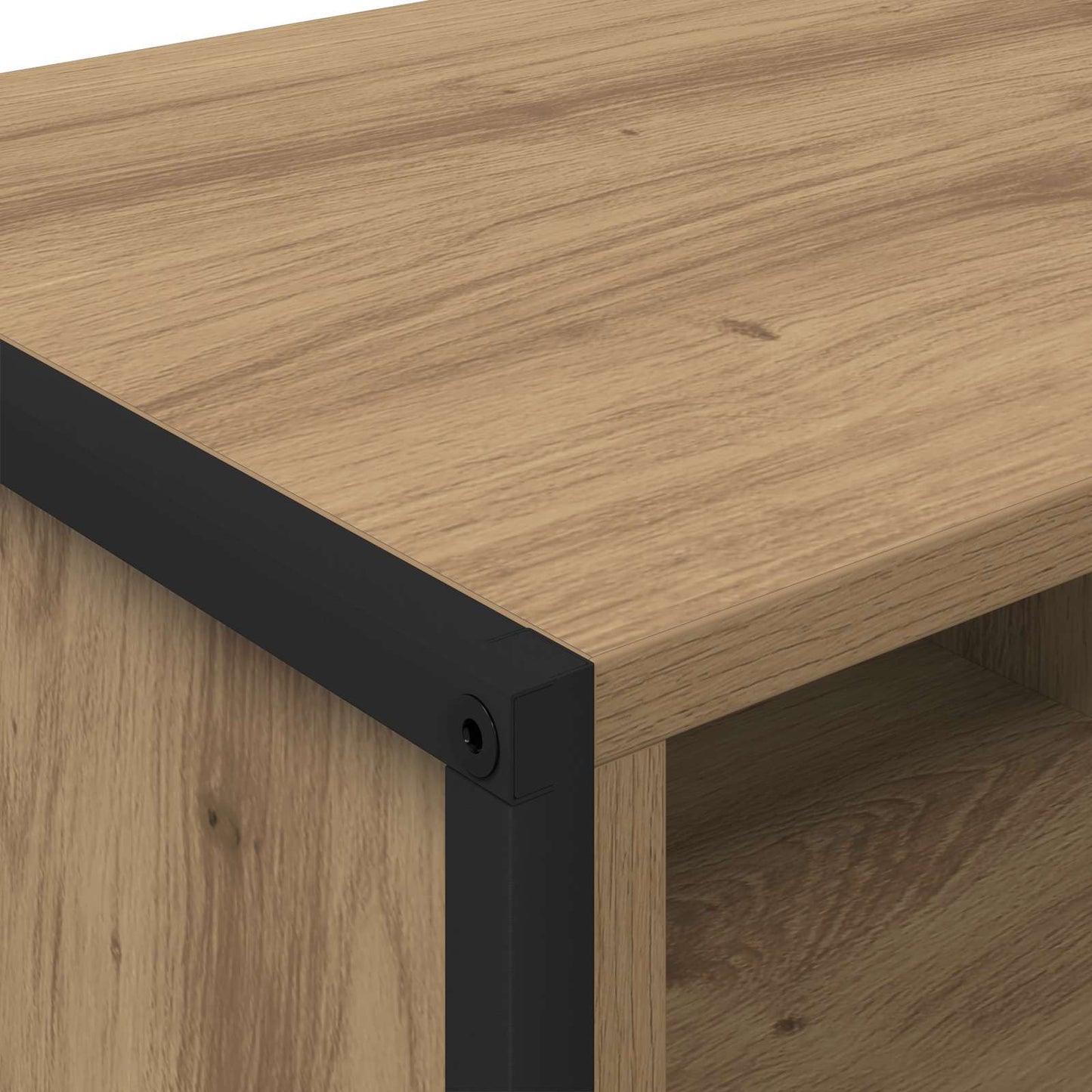 Schuhschrank 60 x 35 x 44 cm Holzwerkstoff Kunsthandwerk Eiche