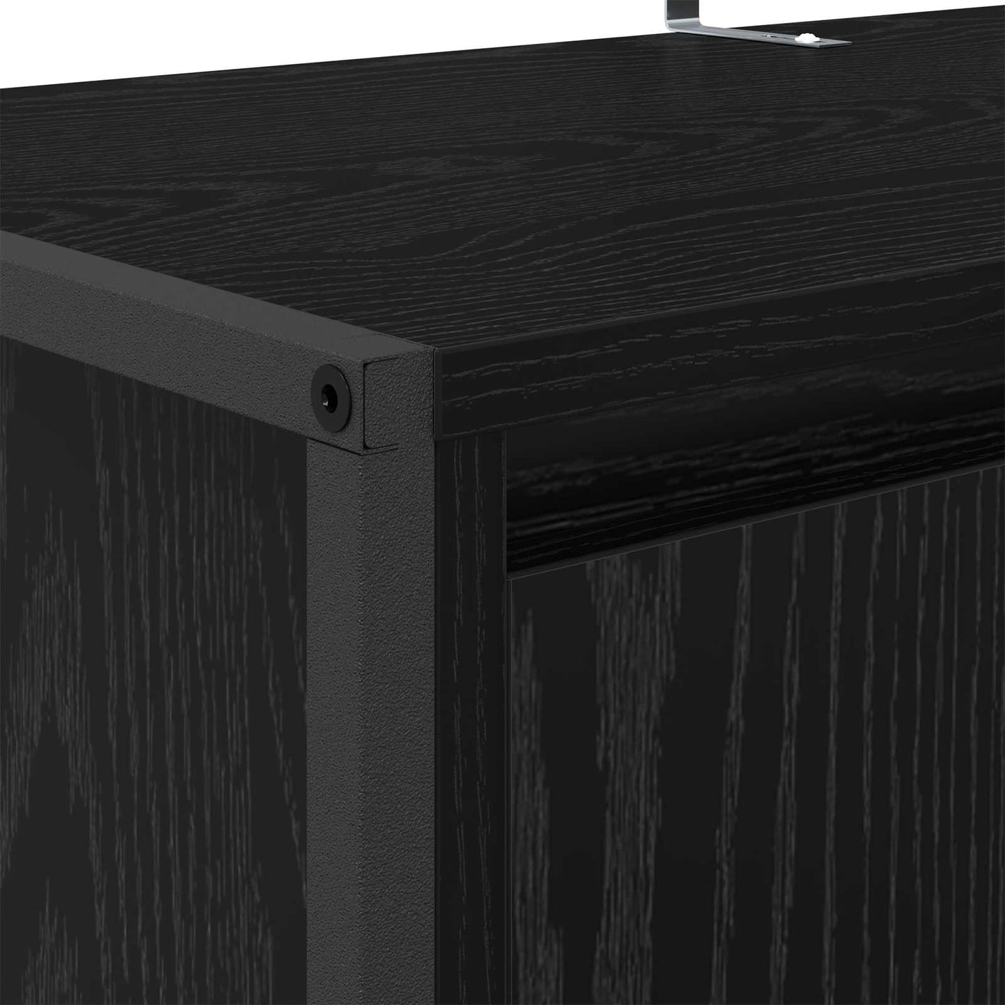 Schuhschrank mit Speicher Schwarz Eichen-Optik 79 x 36 x 100 cm