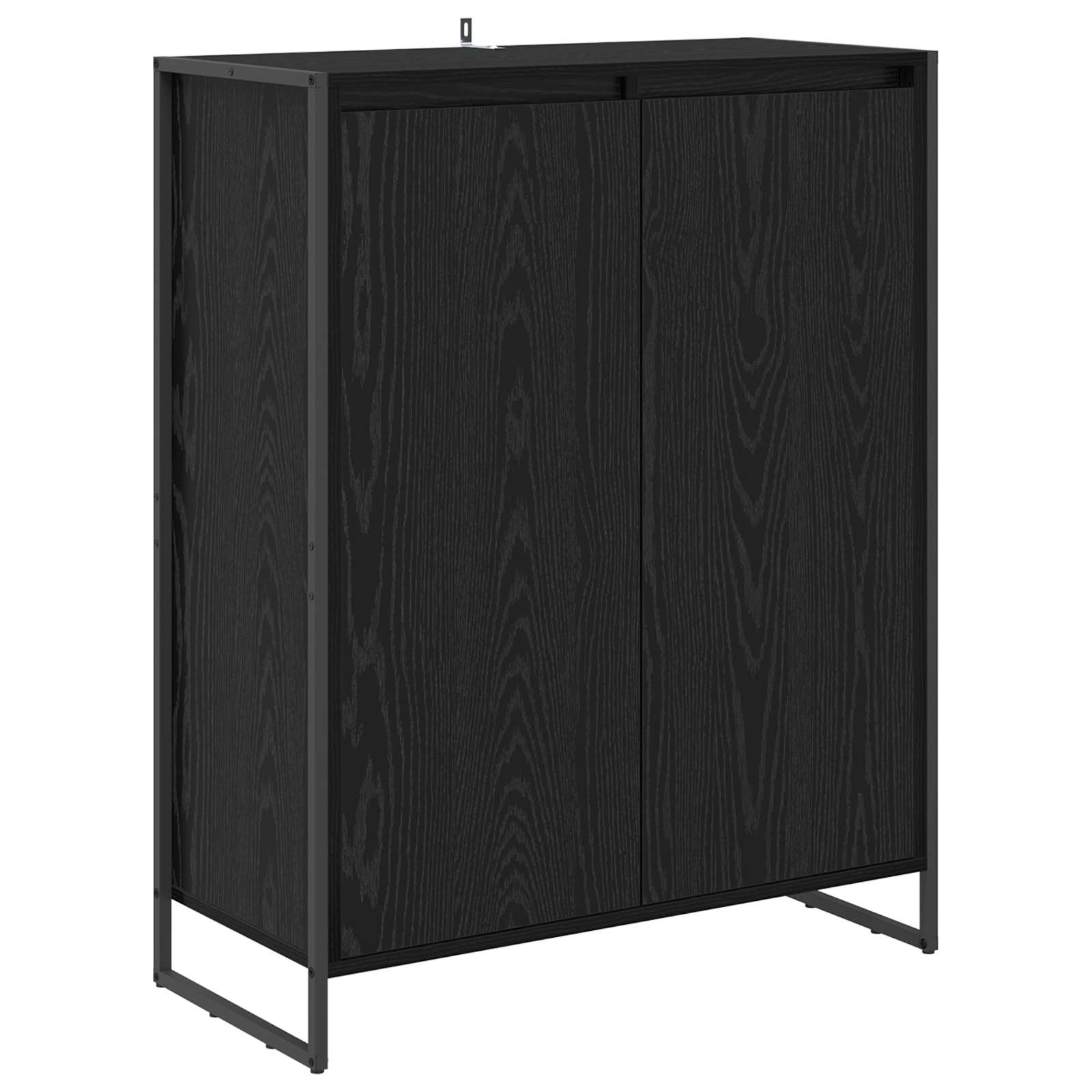 Schuhschrank mit Speicher Schwarz Eichen-Optik 79 x 36 x 100 cm
