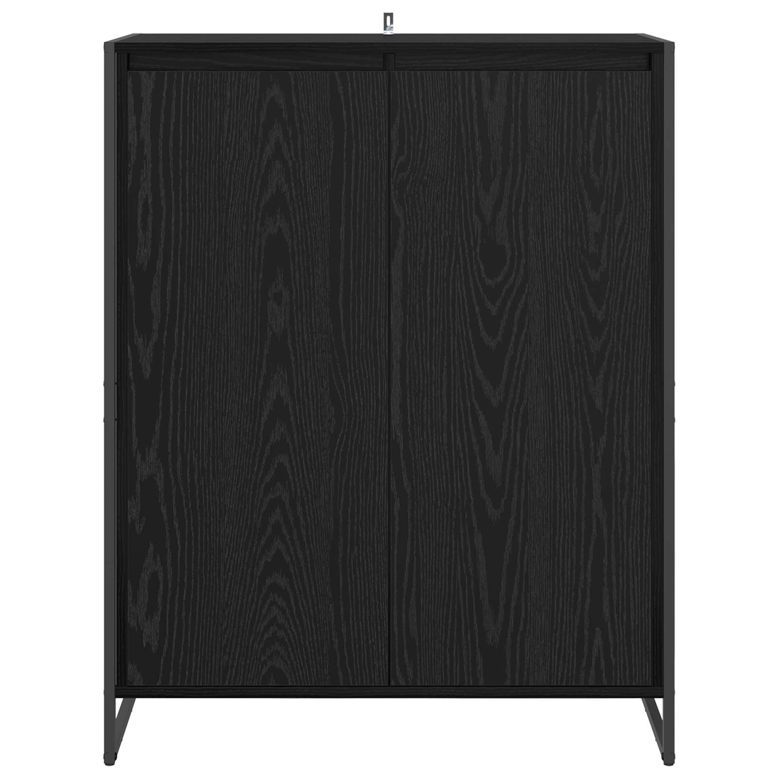 Schuhschrank mit Speicher Schwarz Eichen-Optik 79 x 36 x 100 cm