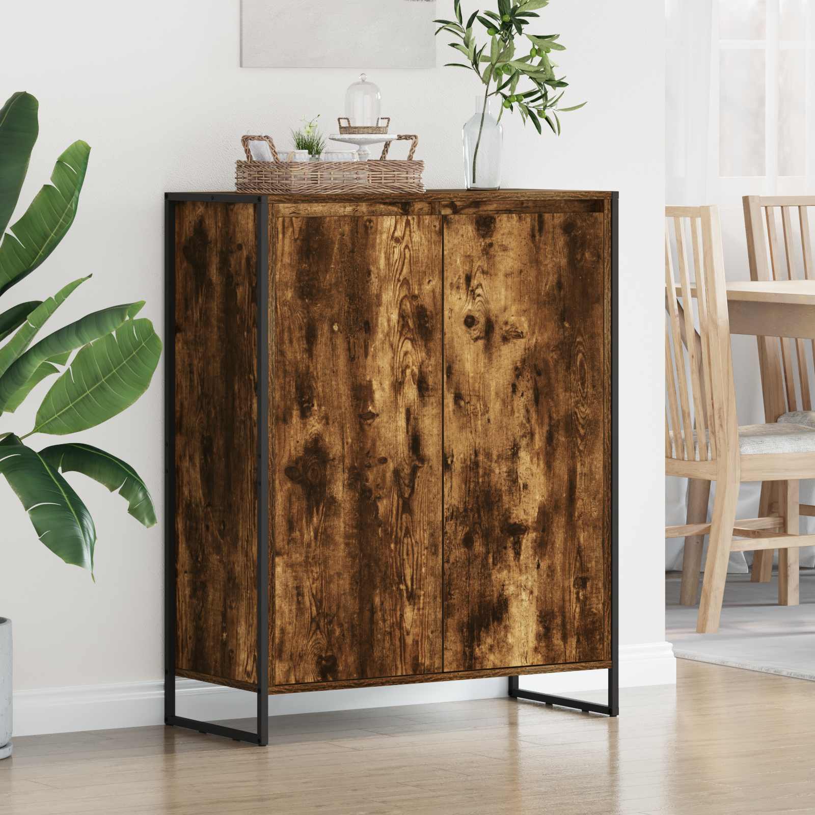 Schuhschrank mit Tür Raucharbe 79 x 36 x 100 cm Holzwerkstoff