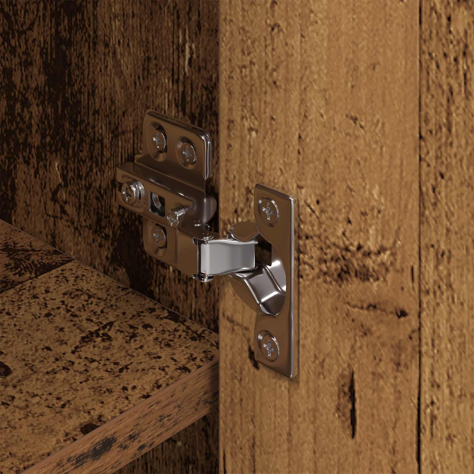 Schuhschrank mit Tür Altholz 79 x 36 x 100 cm Holzwerkstoff