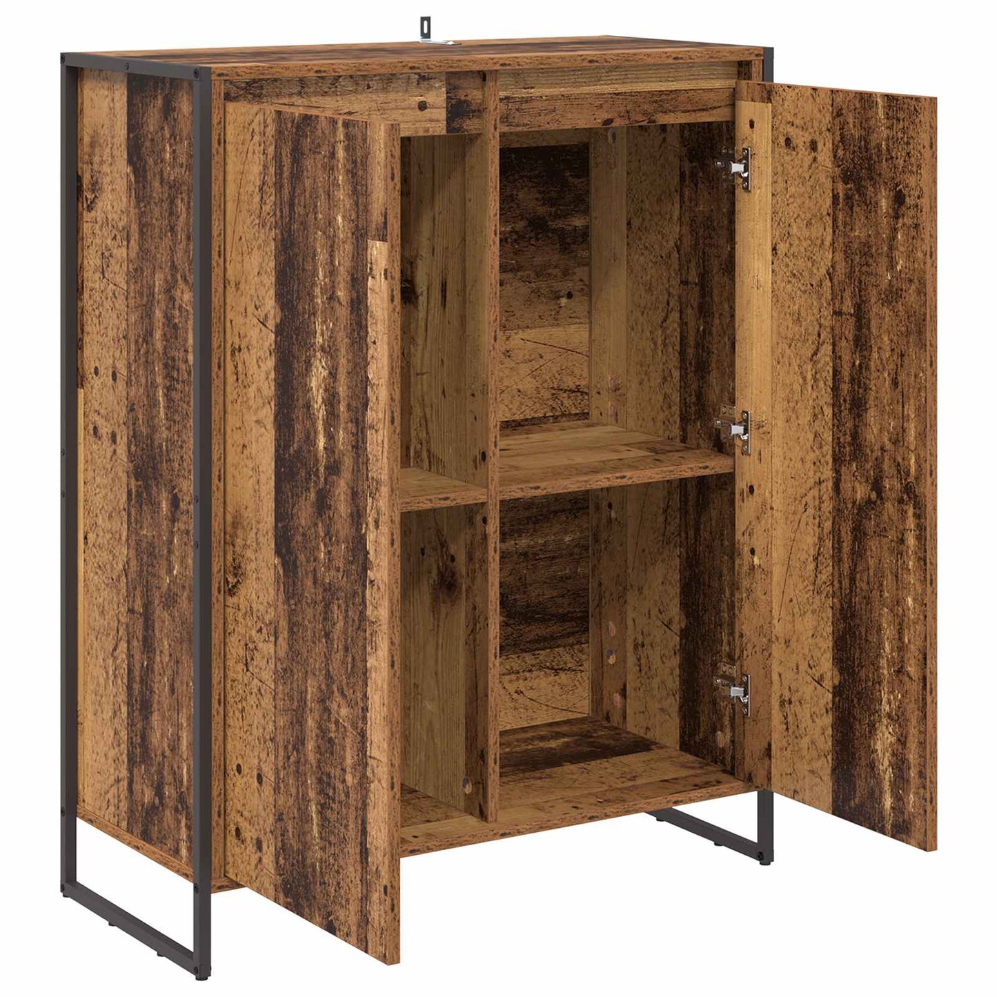 Schuhschrank mit Tür Altholz 79 x 36 x 100 cm Holzwerkstoff