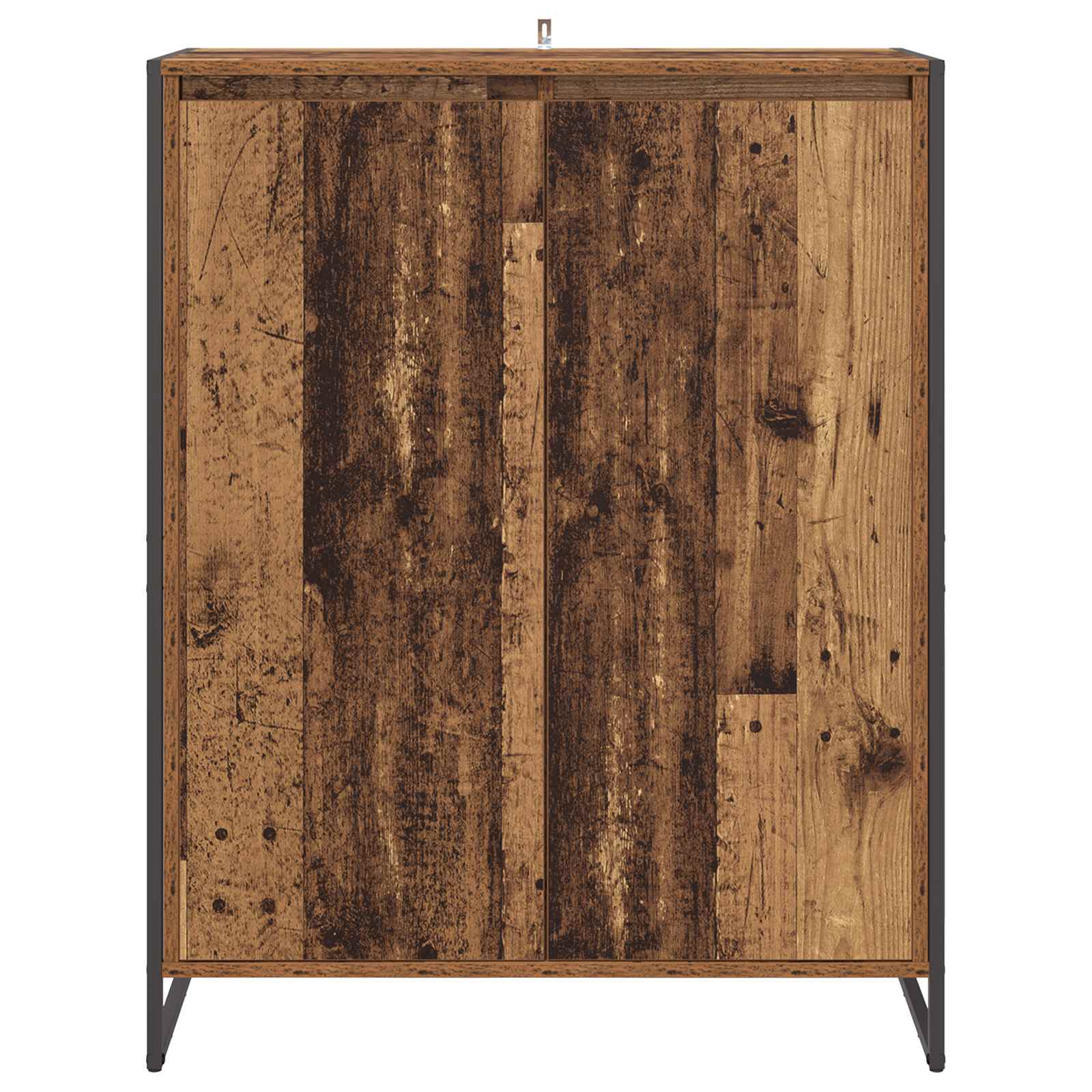 Schuhschrank mit Tür Altholz 79 x 36 x 100 cm Holzwerkstoff