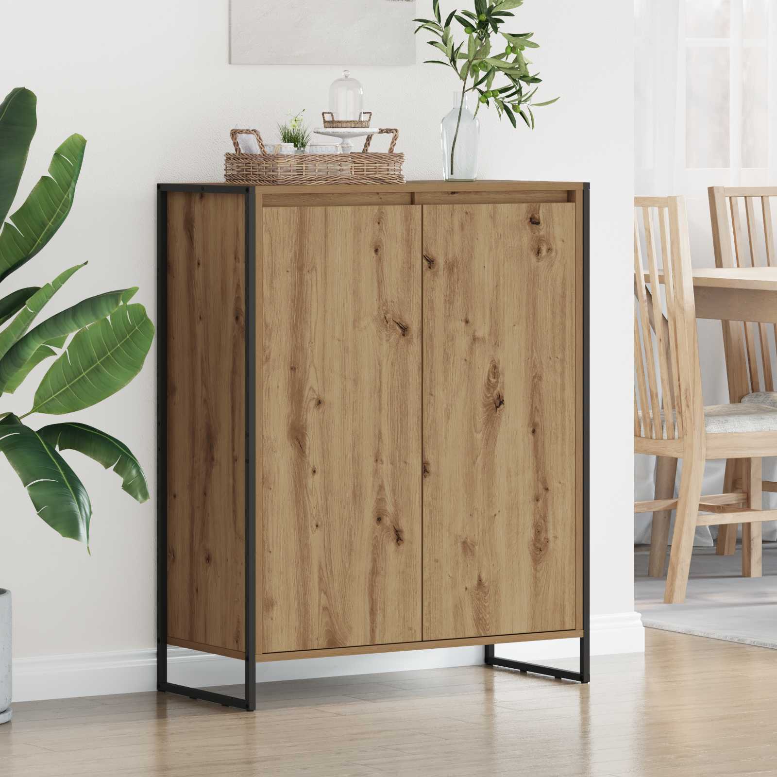 Schuhschrank Kunsthandwerk Eiche 79 x 36 x 100 cm Holzwerkstoff
