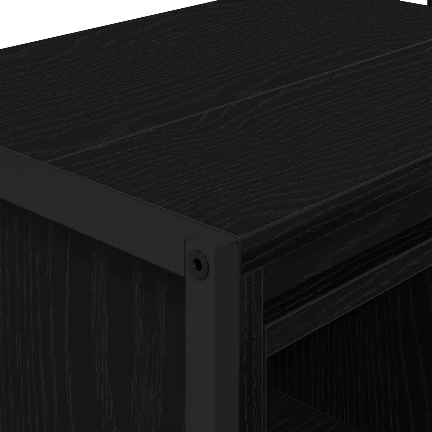 Badezimmerschrank Schwarz Eichen-Optik 90 x 30 x 60 cm