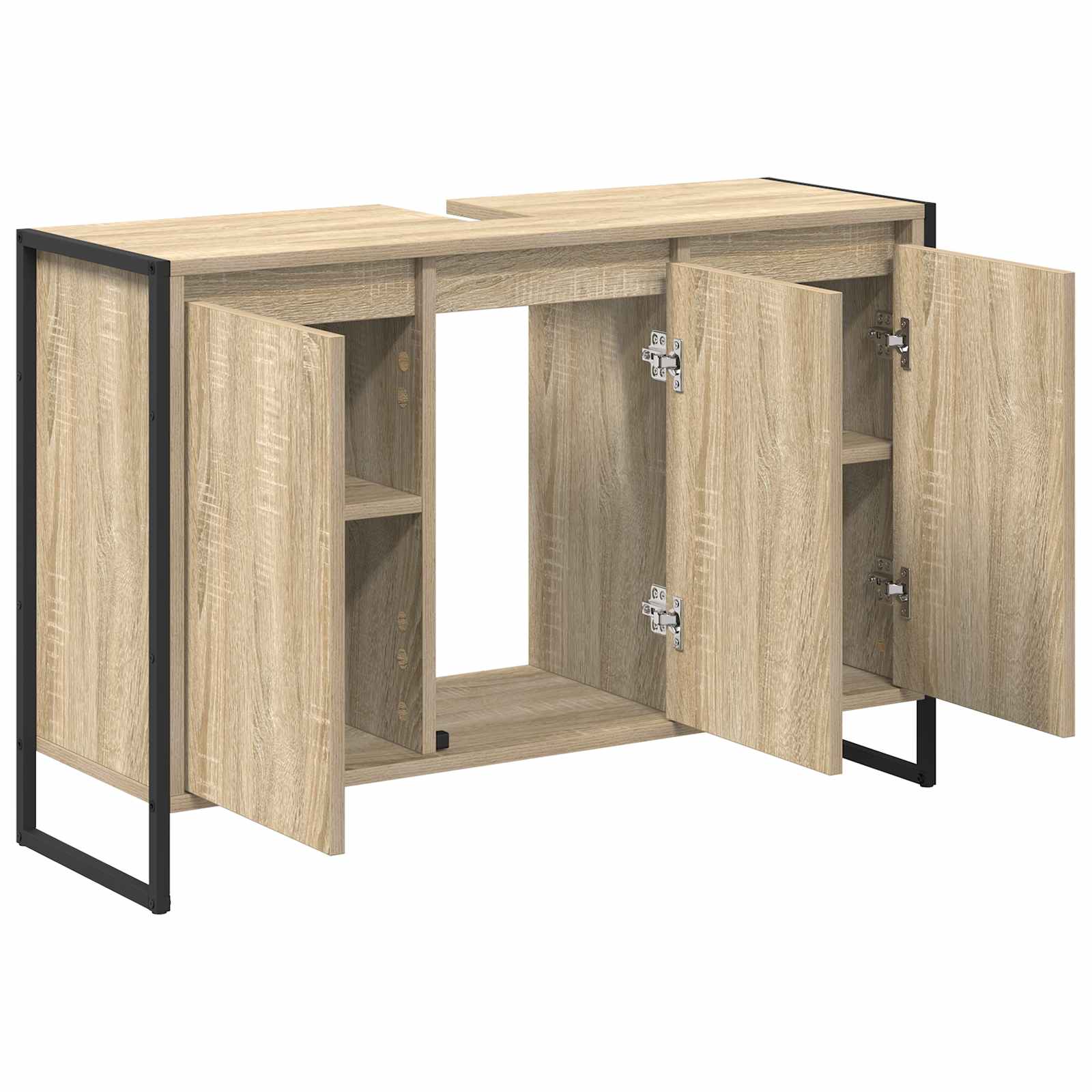 Badezimmerschrank Sonoma 90 x 30 x 60 cm Holzwerkstoff