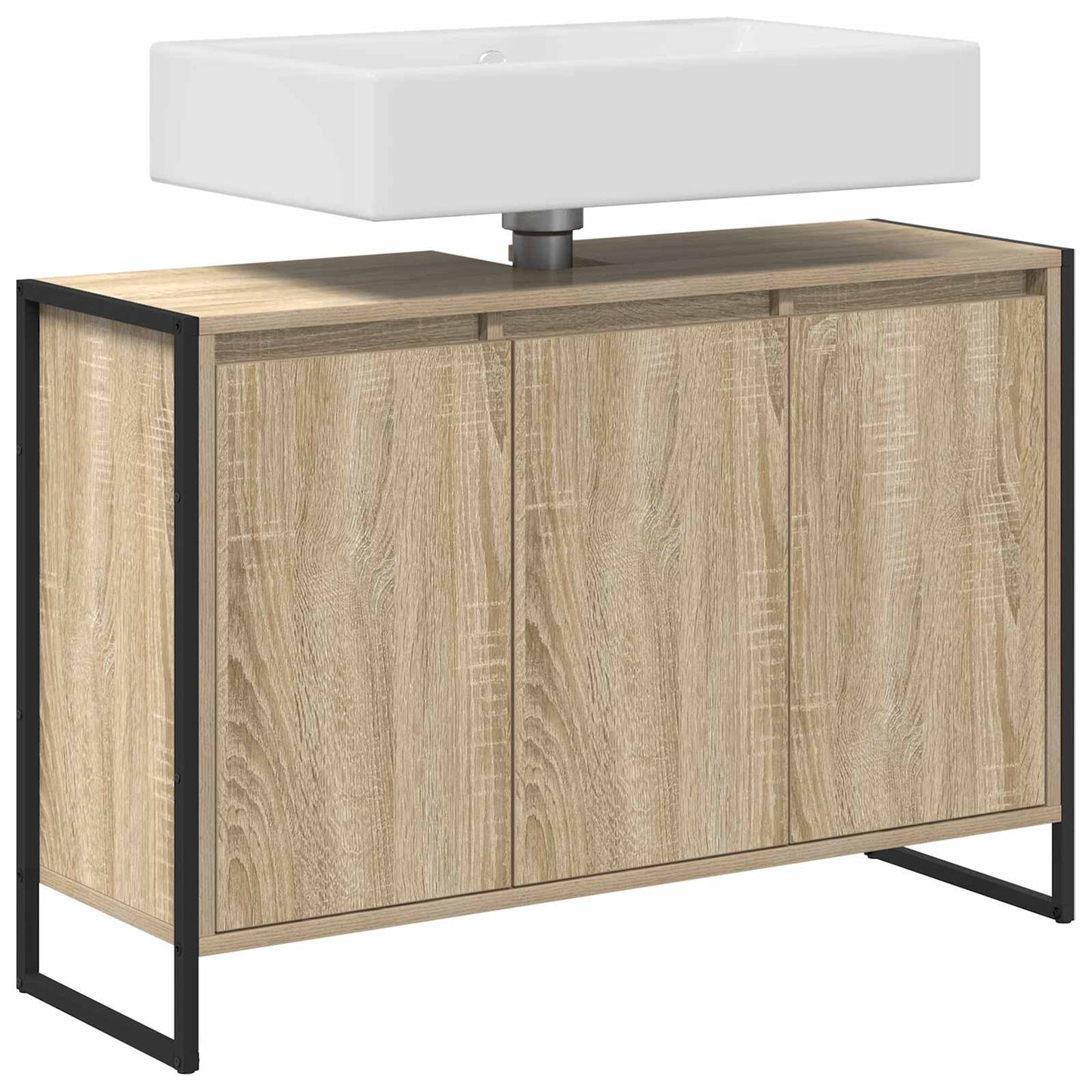 Badezimmerschrank Sonoma 90 x 30 x 60 cm Holzwerkstoff