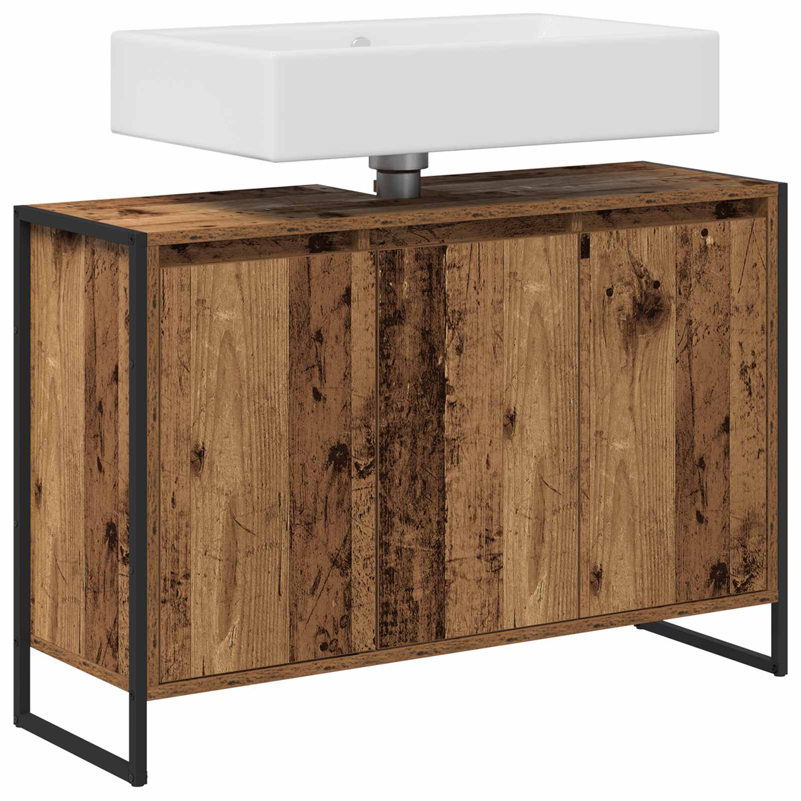 Badezimmerschrank Altholz 90 x 30 x 60 cm Holzwerkstoff
