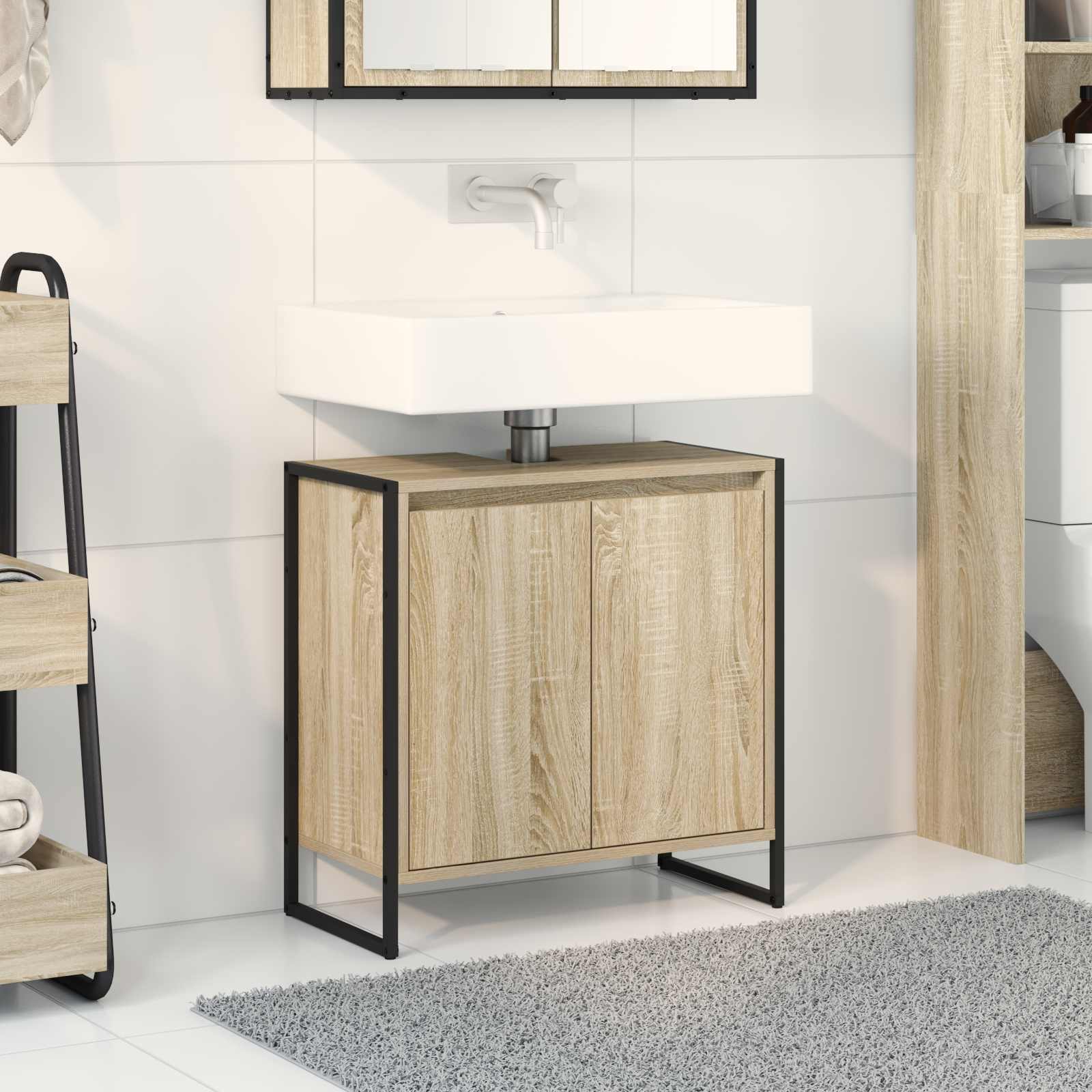 Badezimmerschrank Sonoma 60 x 30 x 60 cm Holzwerkstoff