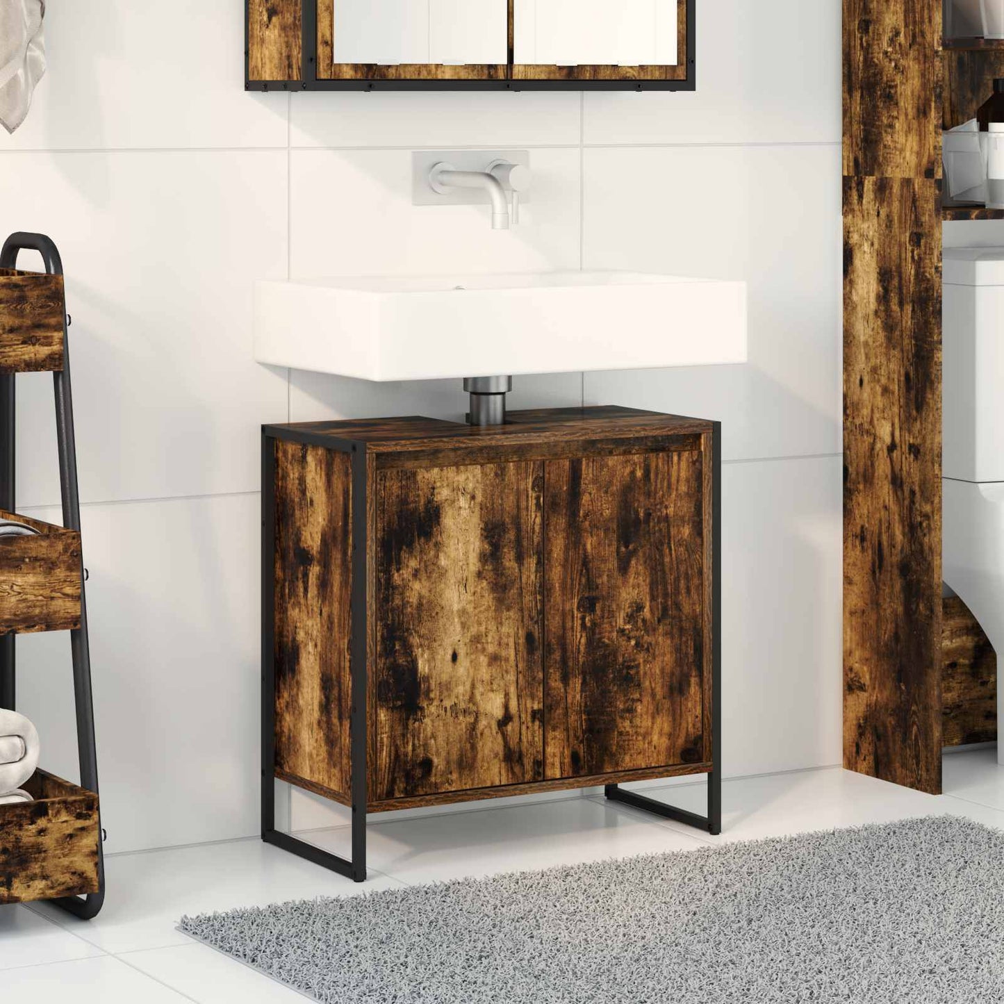 Badezimmerschrank Raucharbe 60 x 30 x 60 cm Holzwerkstoff