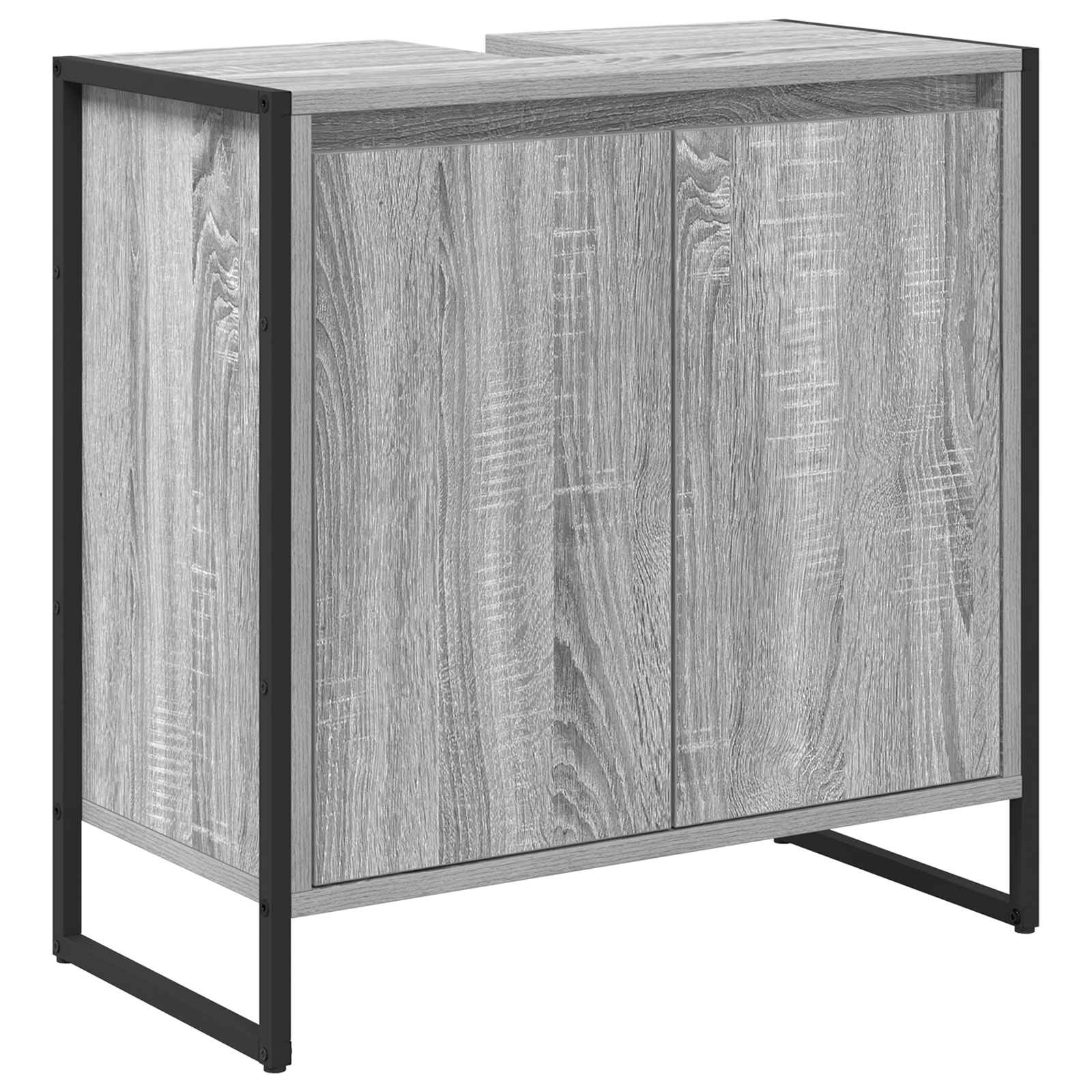 Badezimmerschrank Sonoma-Grau 60 x 30 x 60 cm Holzwerkstoff