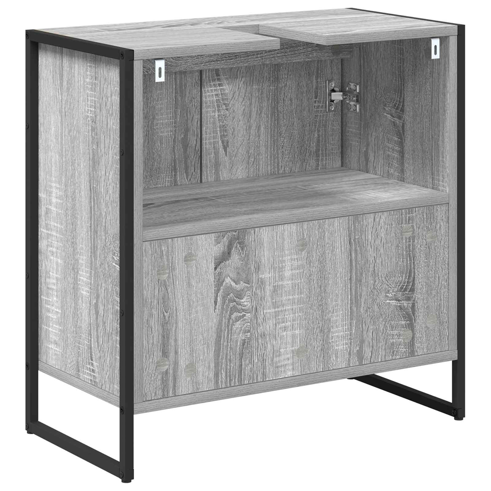 Badezimmerschrank Sonoma-Grau 60 x 30 x 60 cm Holzwerkstoff