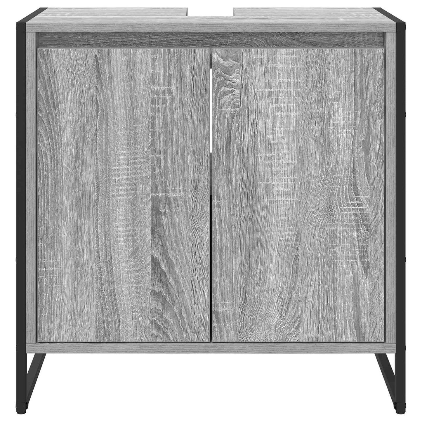 Badezimmerschrank Sonoma-Grau 60 x 30 x 60 cm Holzwerkstoff