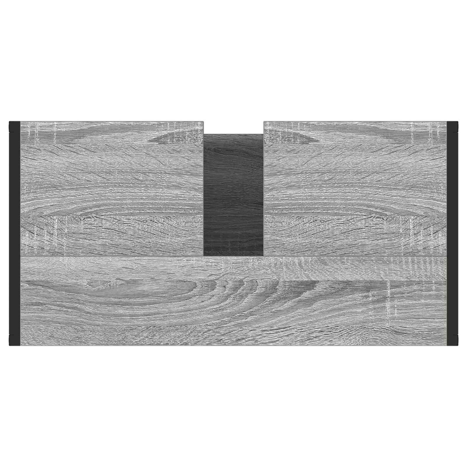 Badezimmerschrank Sonoma-Grau 60 x 30 x 60 cm Holzwerkstoff